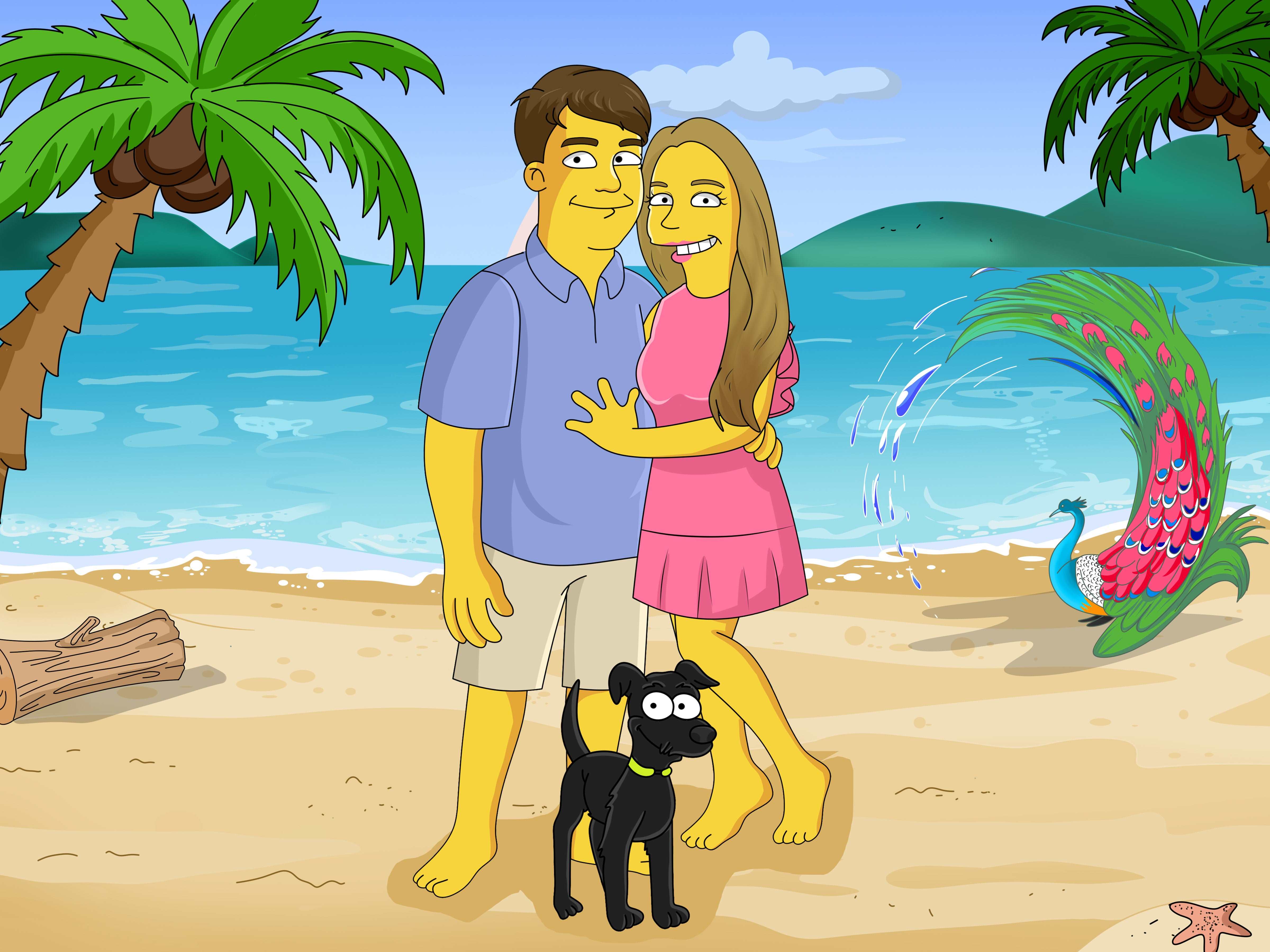 Simpson Portrait Full Body-Sketch Me Cartoon