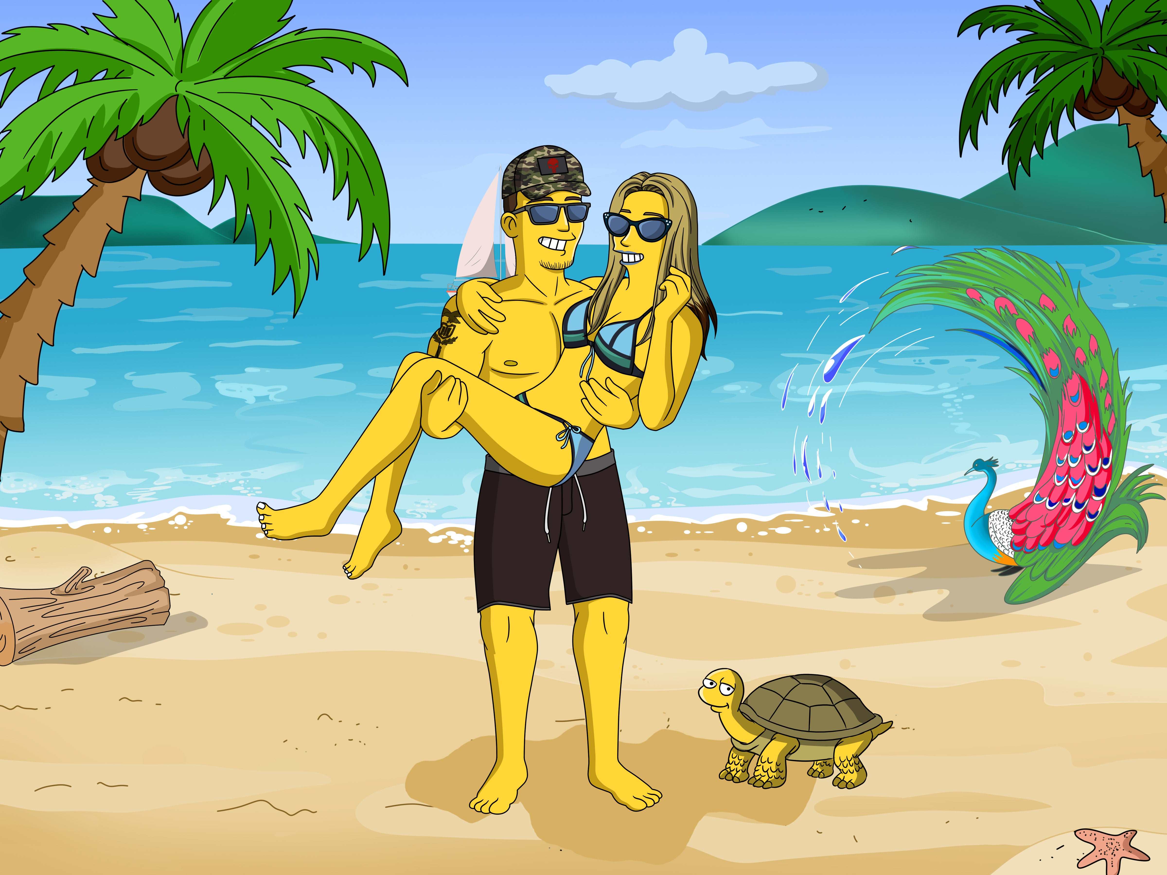 Simpson Portrait Full Body-Sketch Me Cartoon