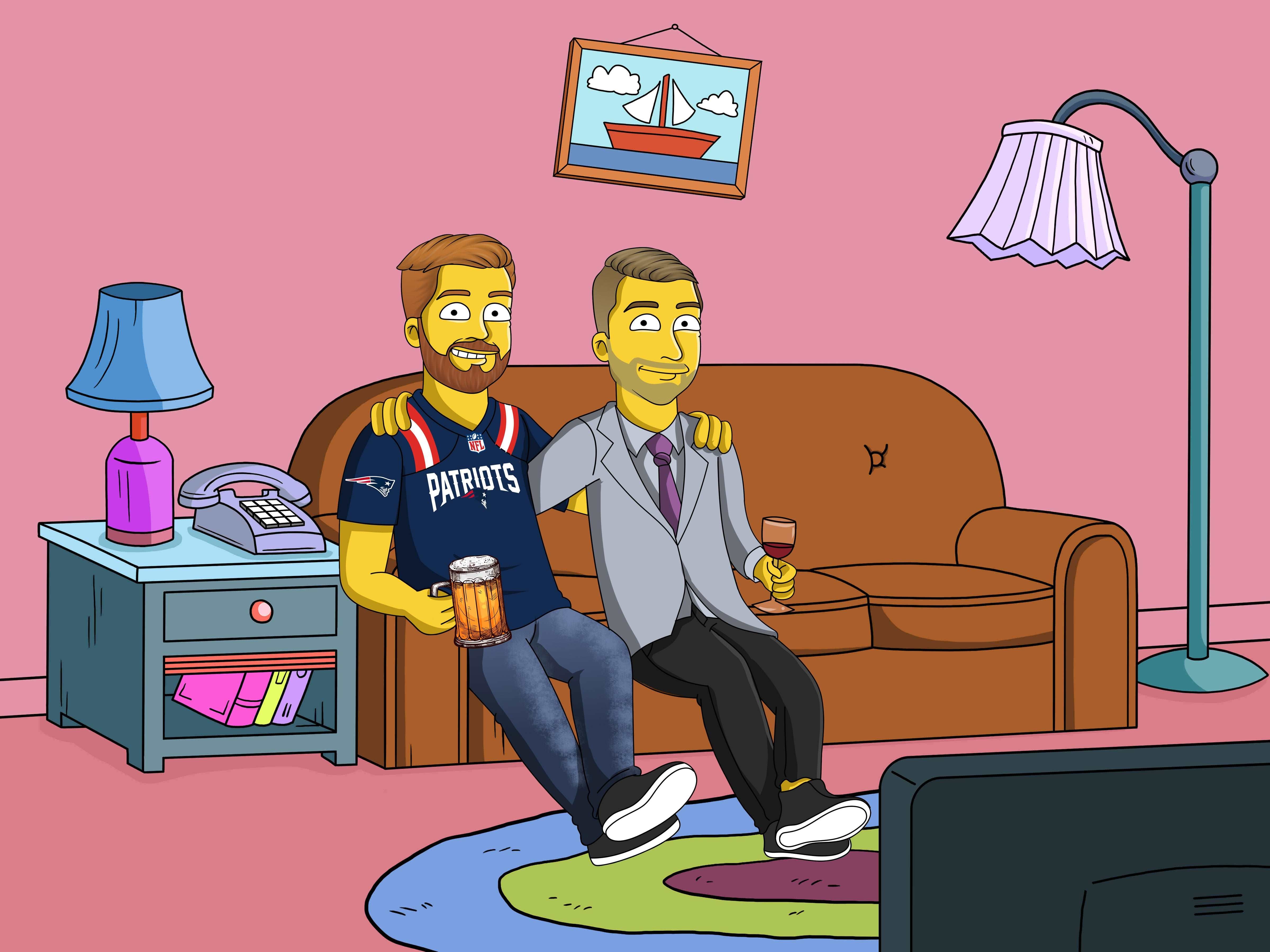 Simpson Portrait Full Body-Sketch Me Cartoon