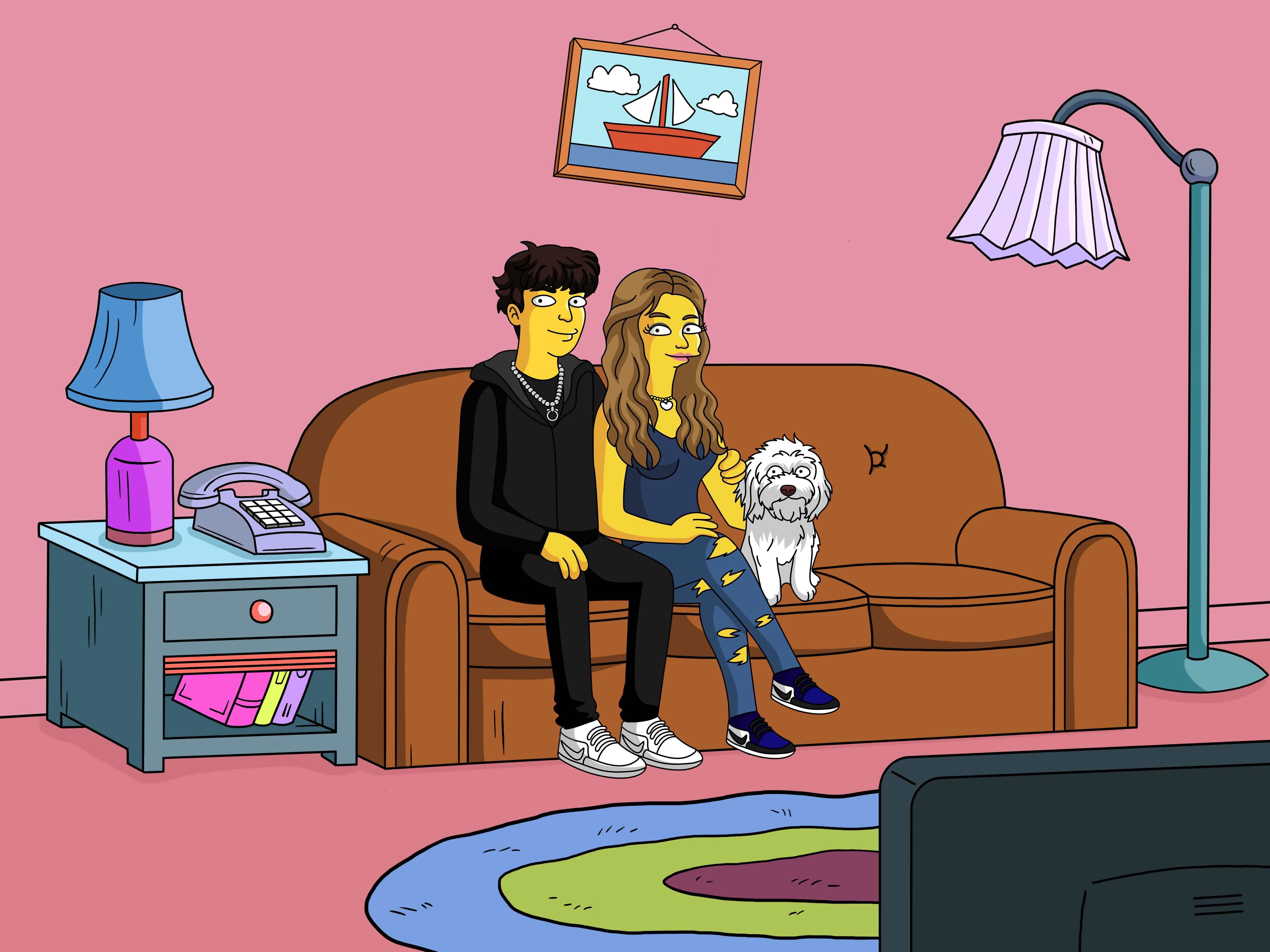 Simpson Portrait Full Body-Sketch Me Cartoon