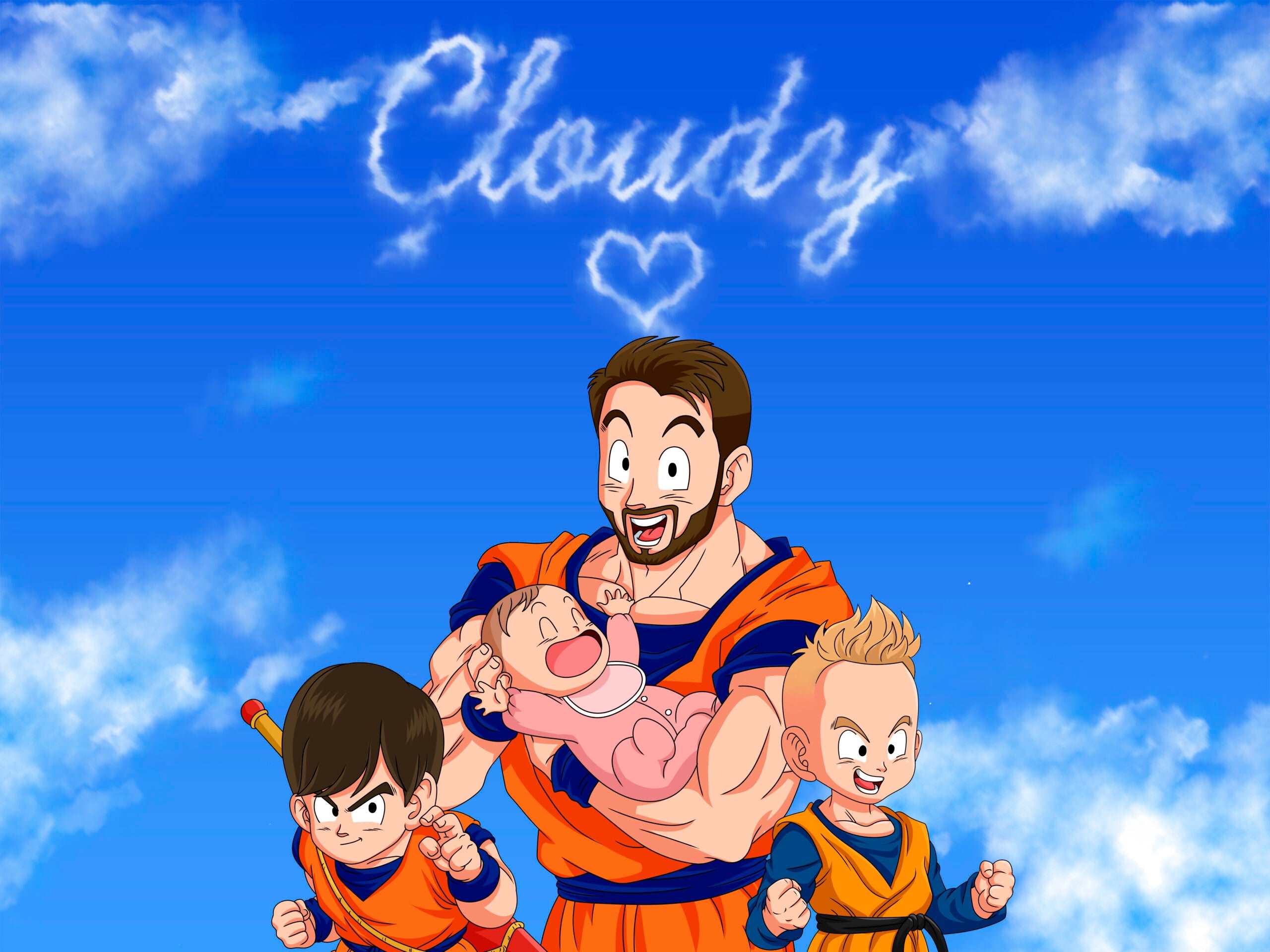 Dragon Ball Z Portrait Half Body-Sketch Me Cartoon