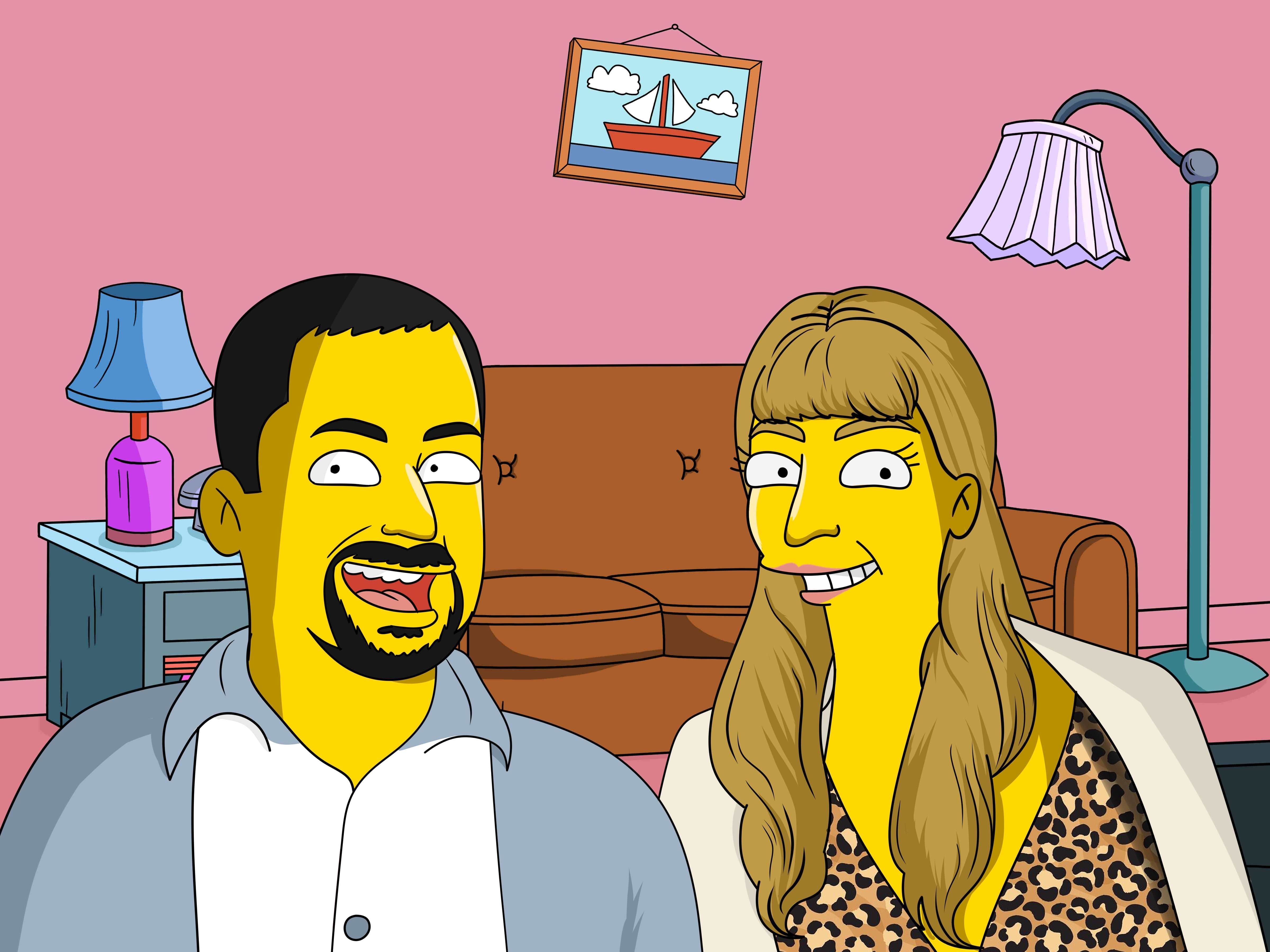 Simpson Portrait Half Body-Sketch Me Cartoon