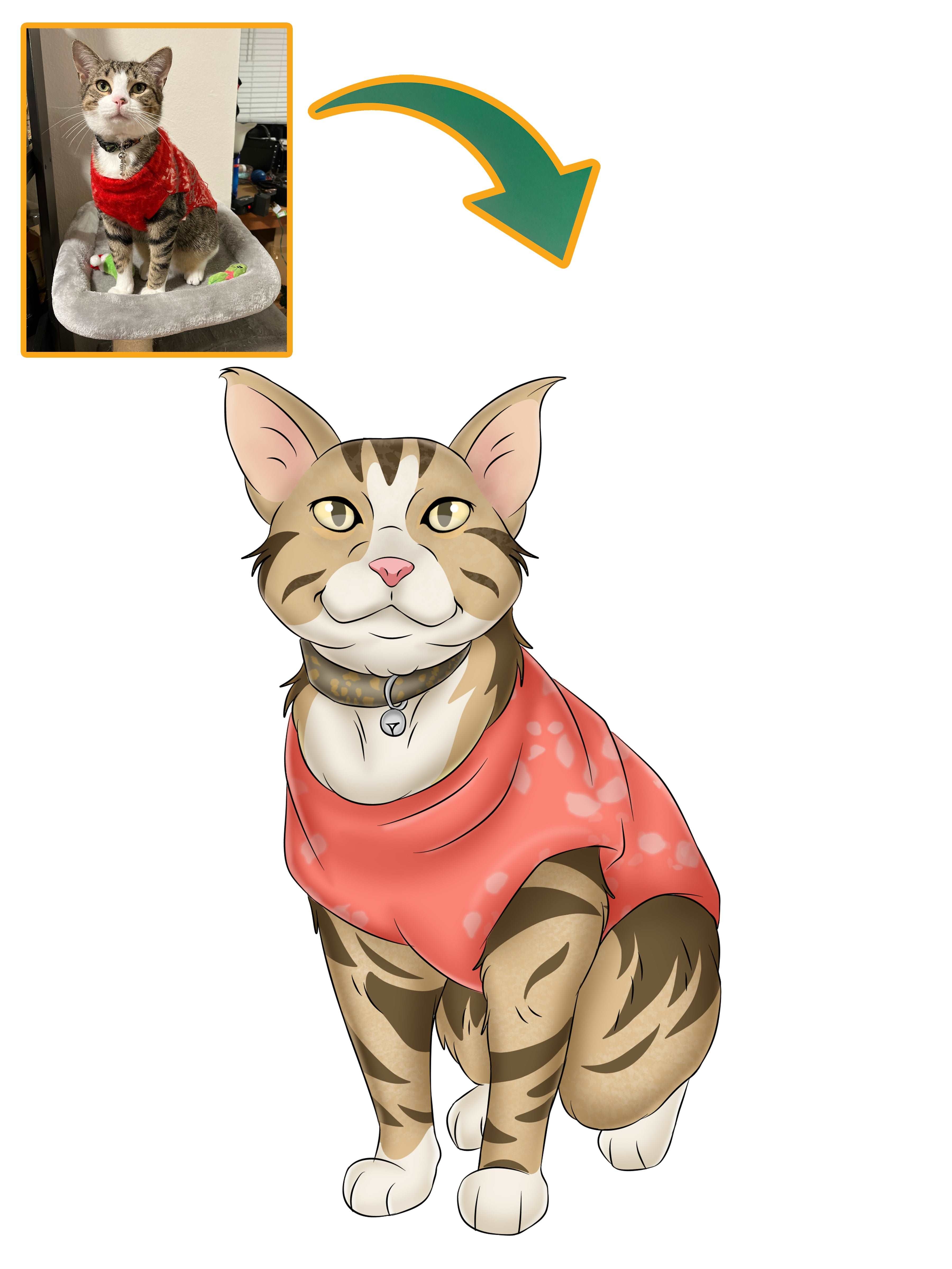 Disney Pet Custom Portrait-Sketch Me Cartoon