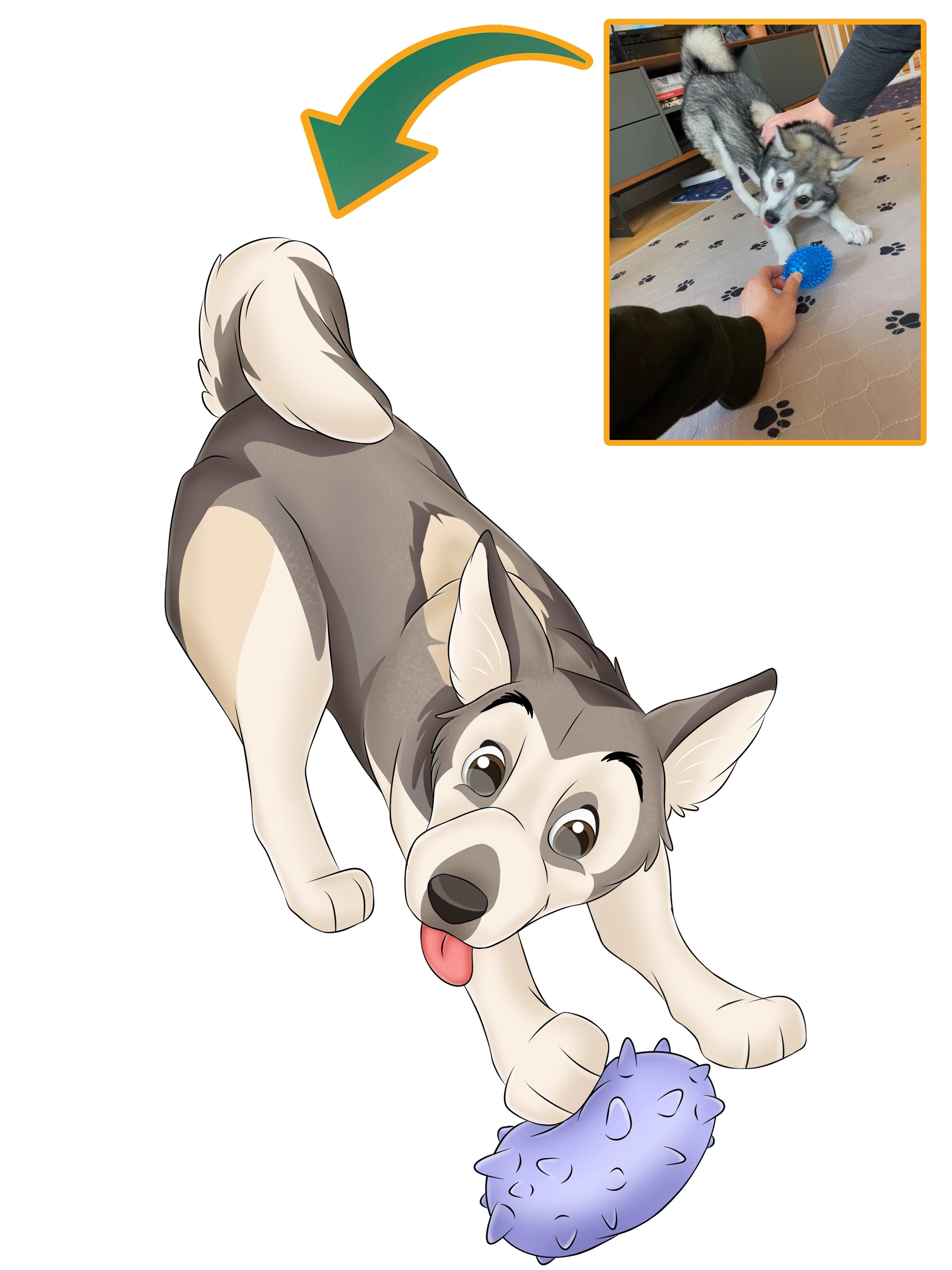 Disney Pet Custom Portrait-Sketch Me Cartoon