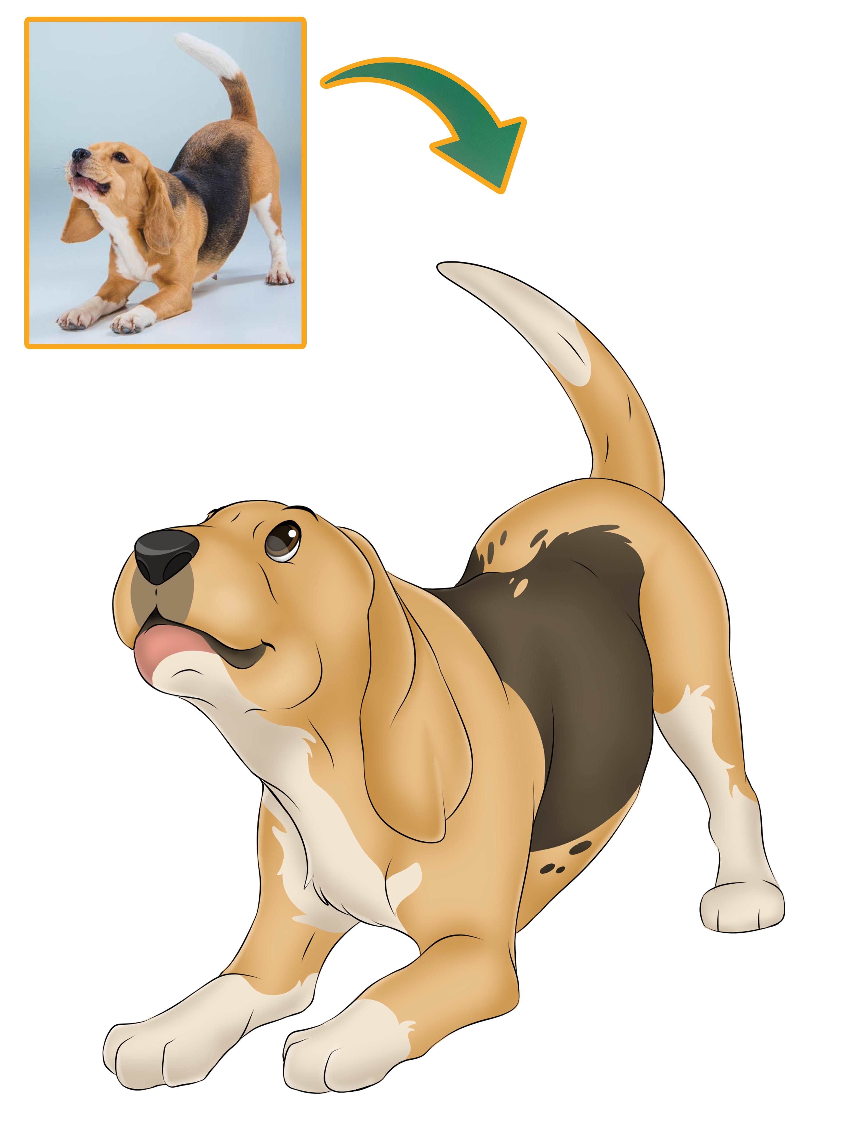 Disney Pet Custom Portrait-Sketch Me Cartoon