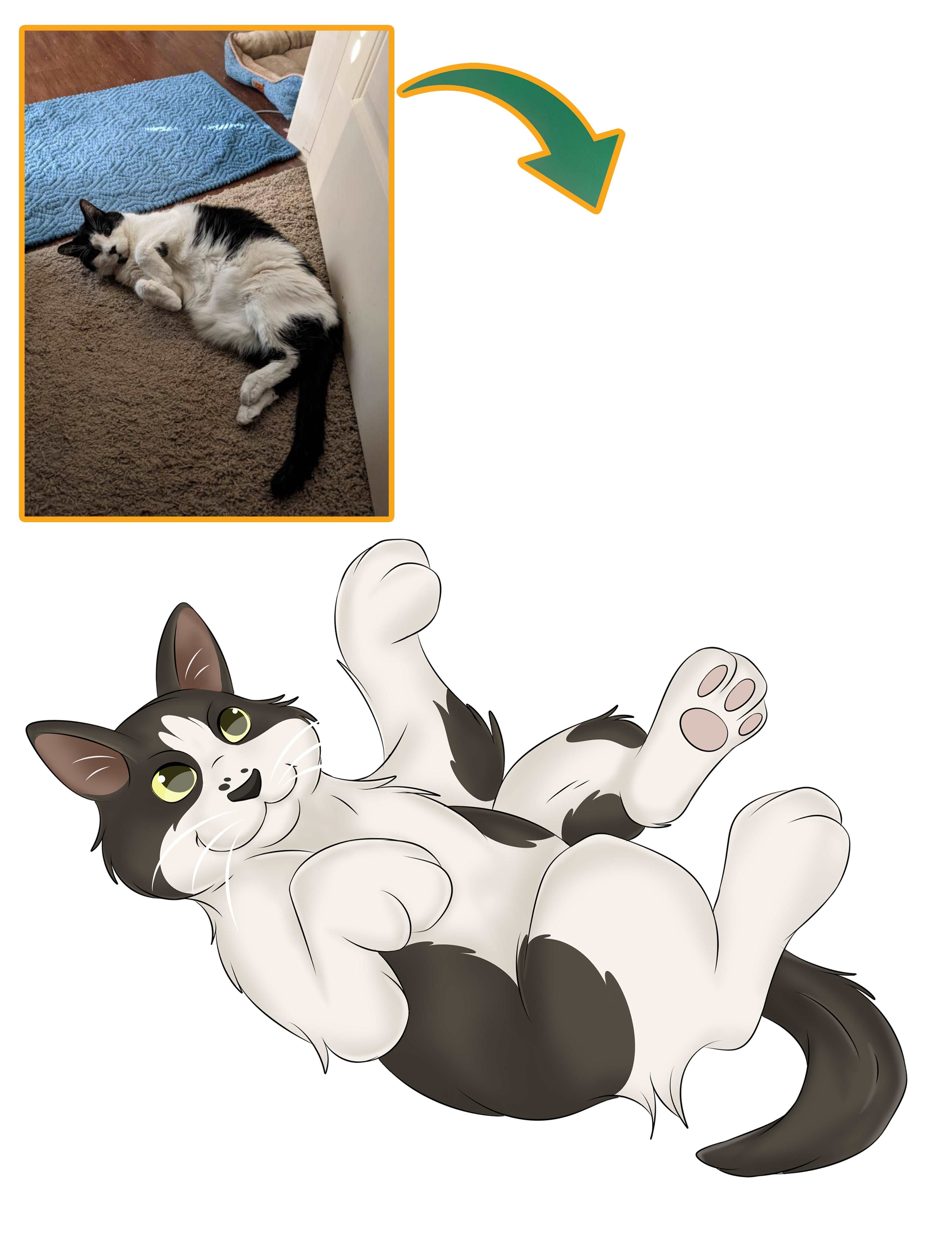 Disney Pet Custom Portrait-Sketch Me Cartoon