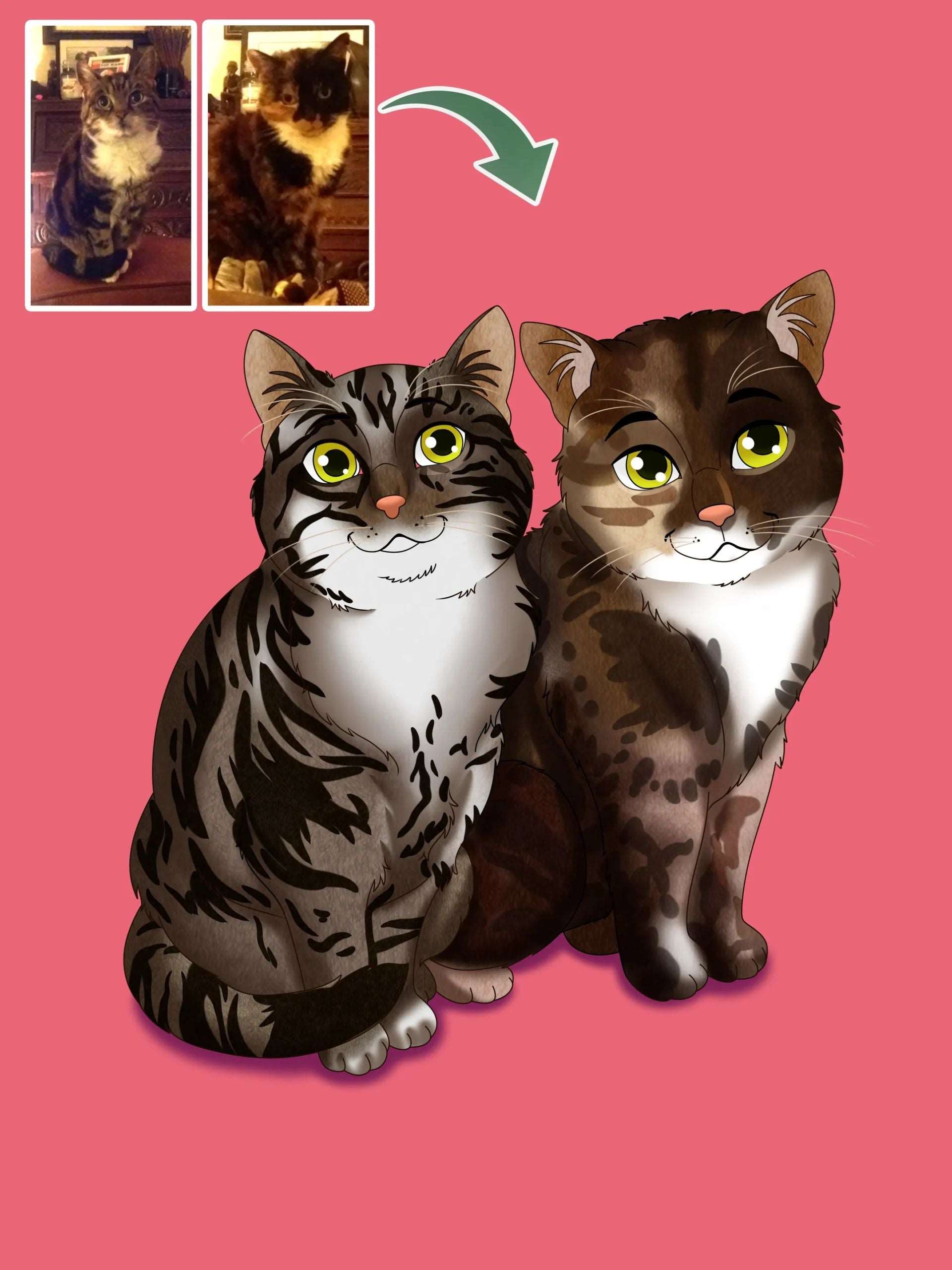 Disney Pet Custom Portrait-Sketch Me Cartoon