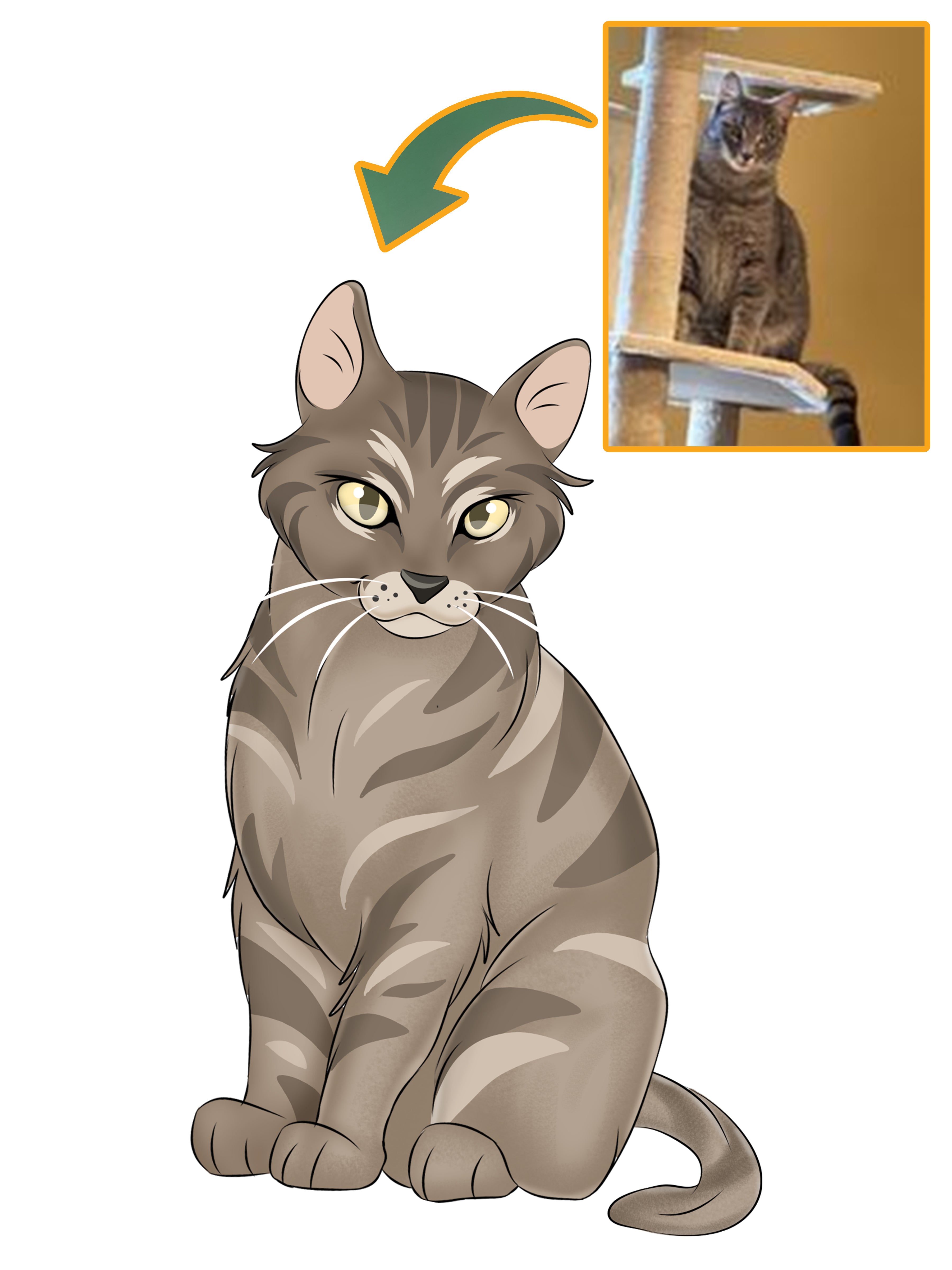 Disney Pet Custom Portrait-Sketch Me Cartoon