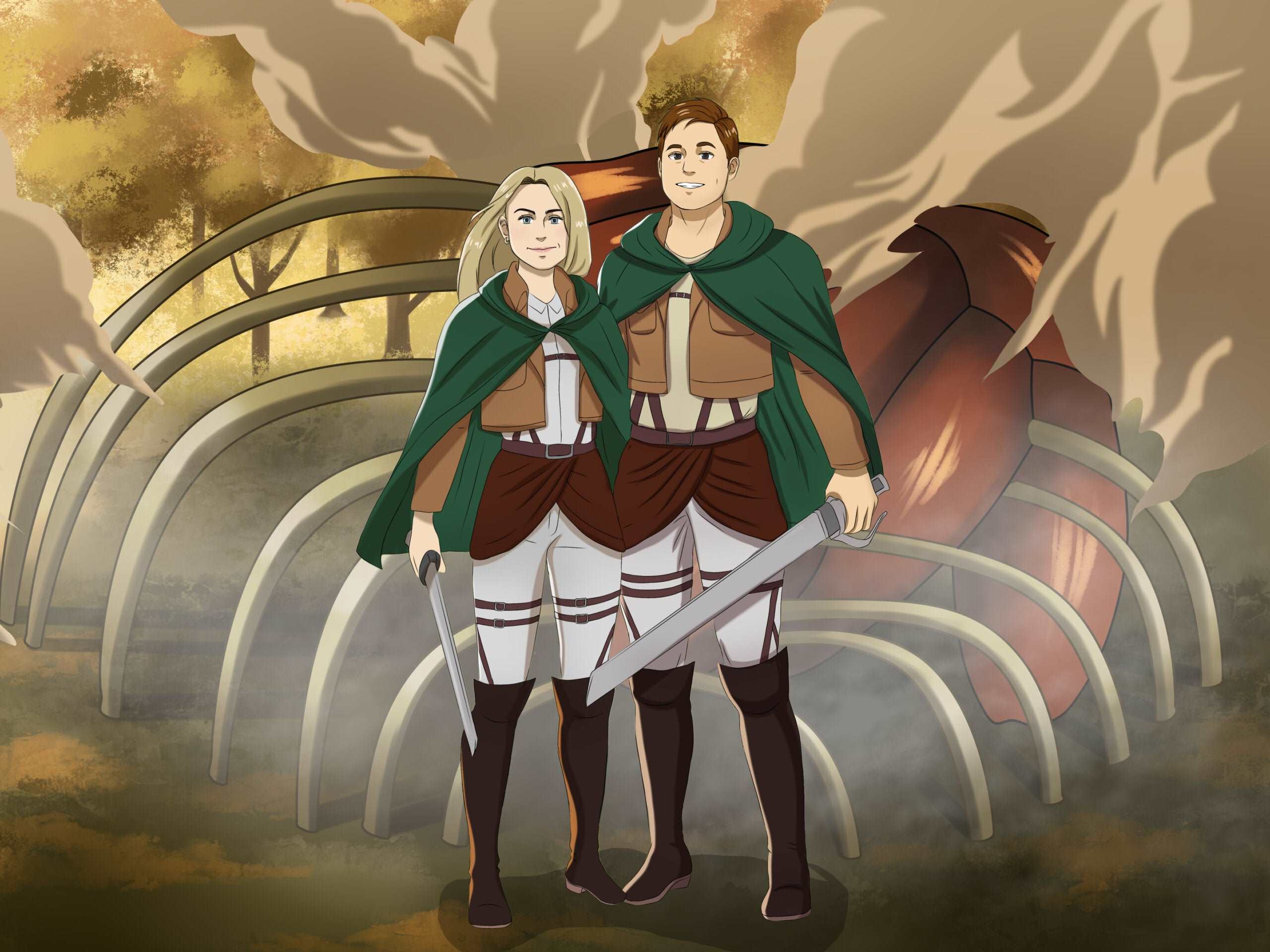 Attack on Titan Portrait-Sketch Me Cartoon