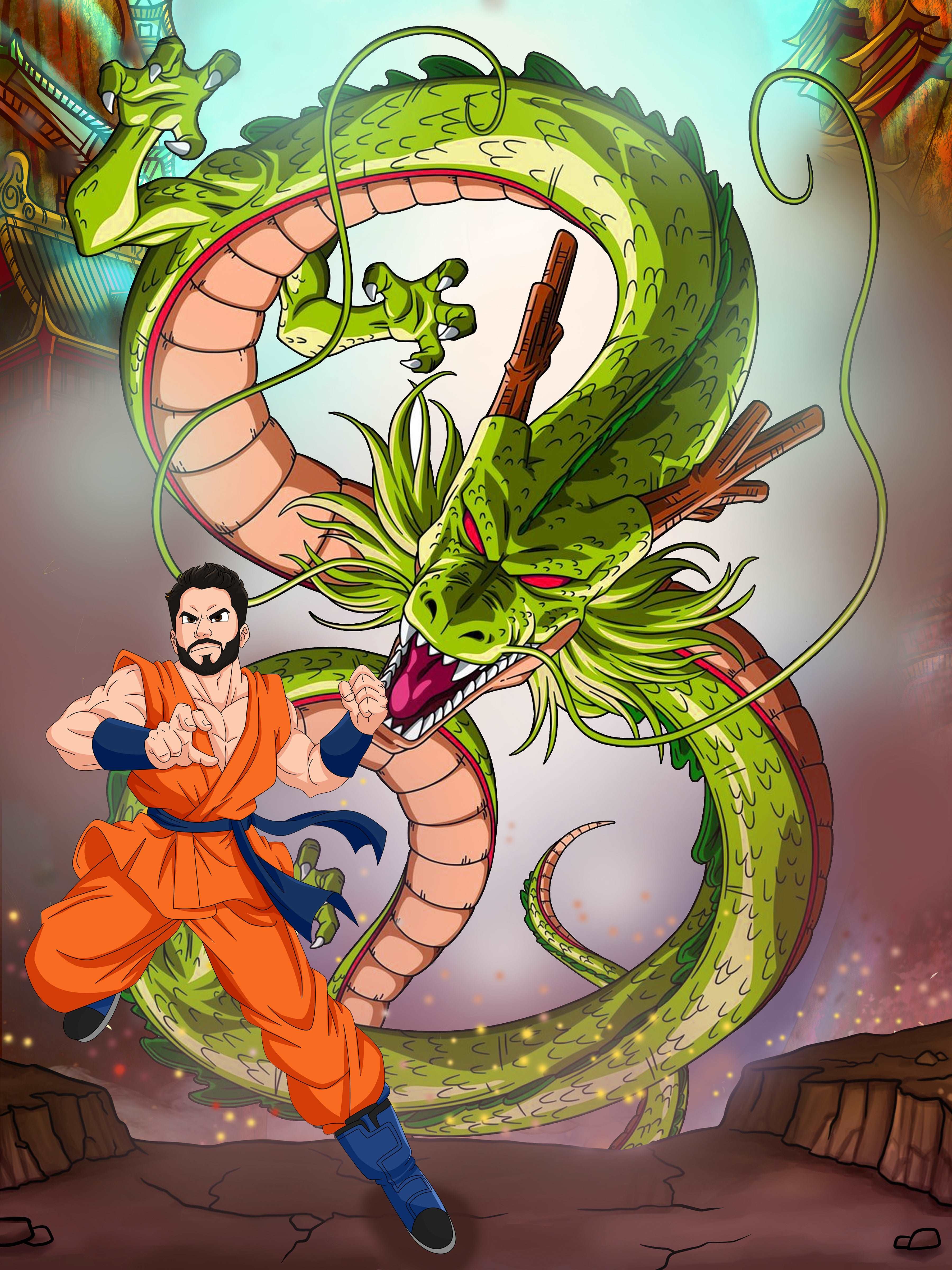 Dragon Ball Z Portrait Full Body-Sketch Me Cartoon