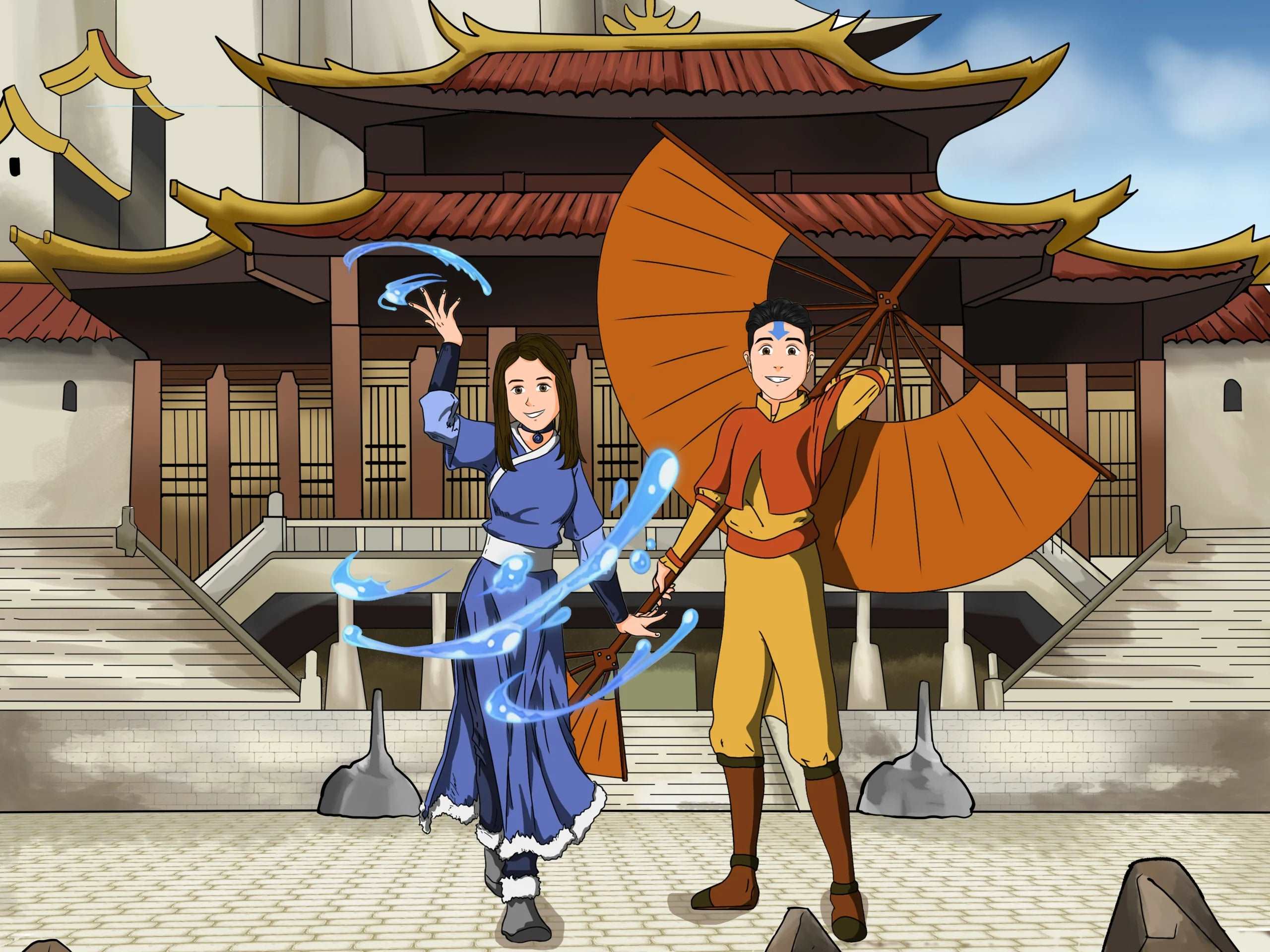 Avatar The Last Airbender Custom Portrait-Sketch Me Cartoon