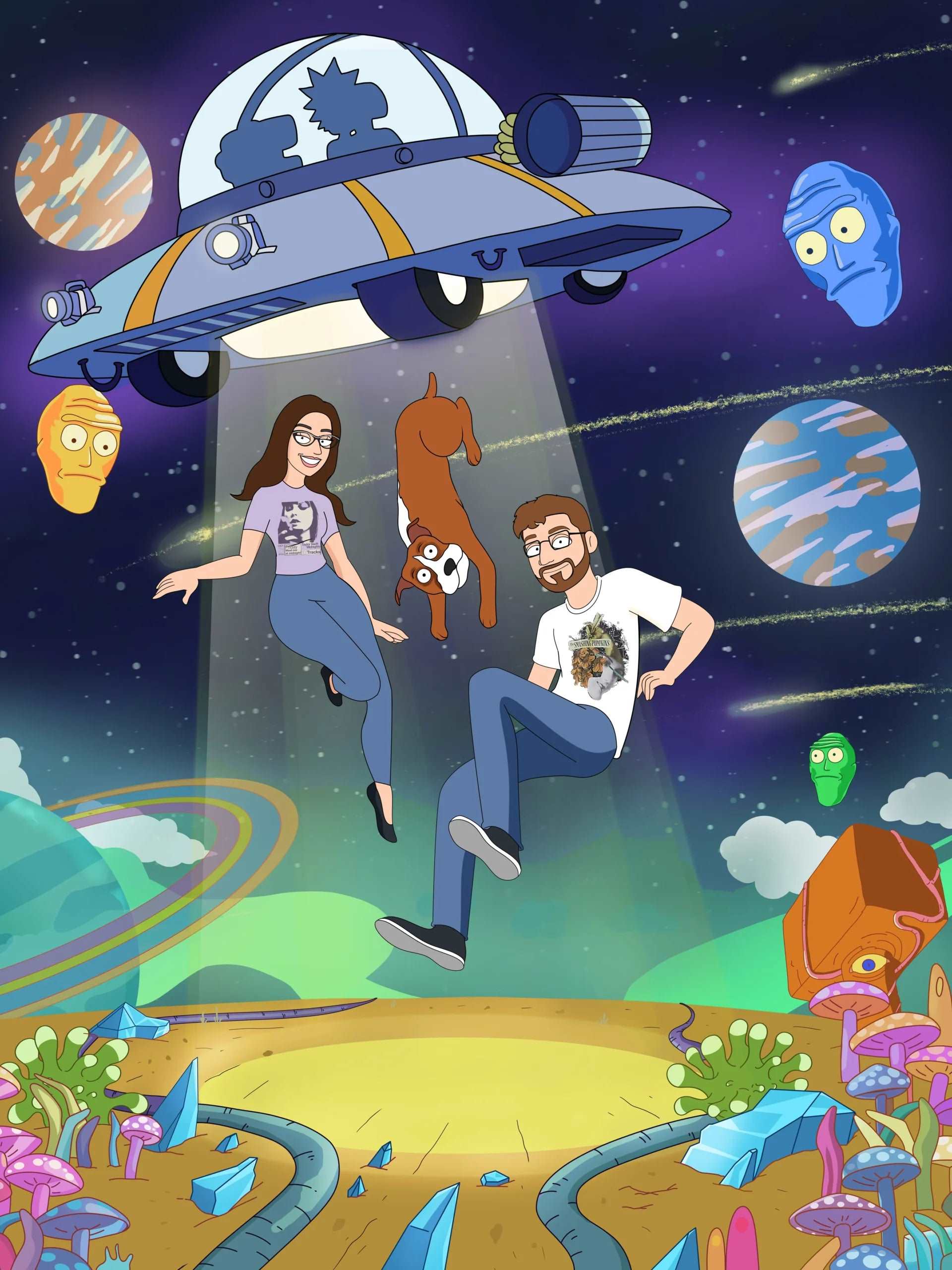 Rick and Morty Custom Portrait-Sketch Me Cartoon