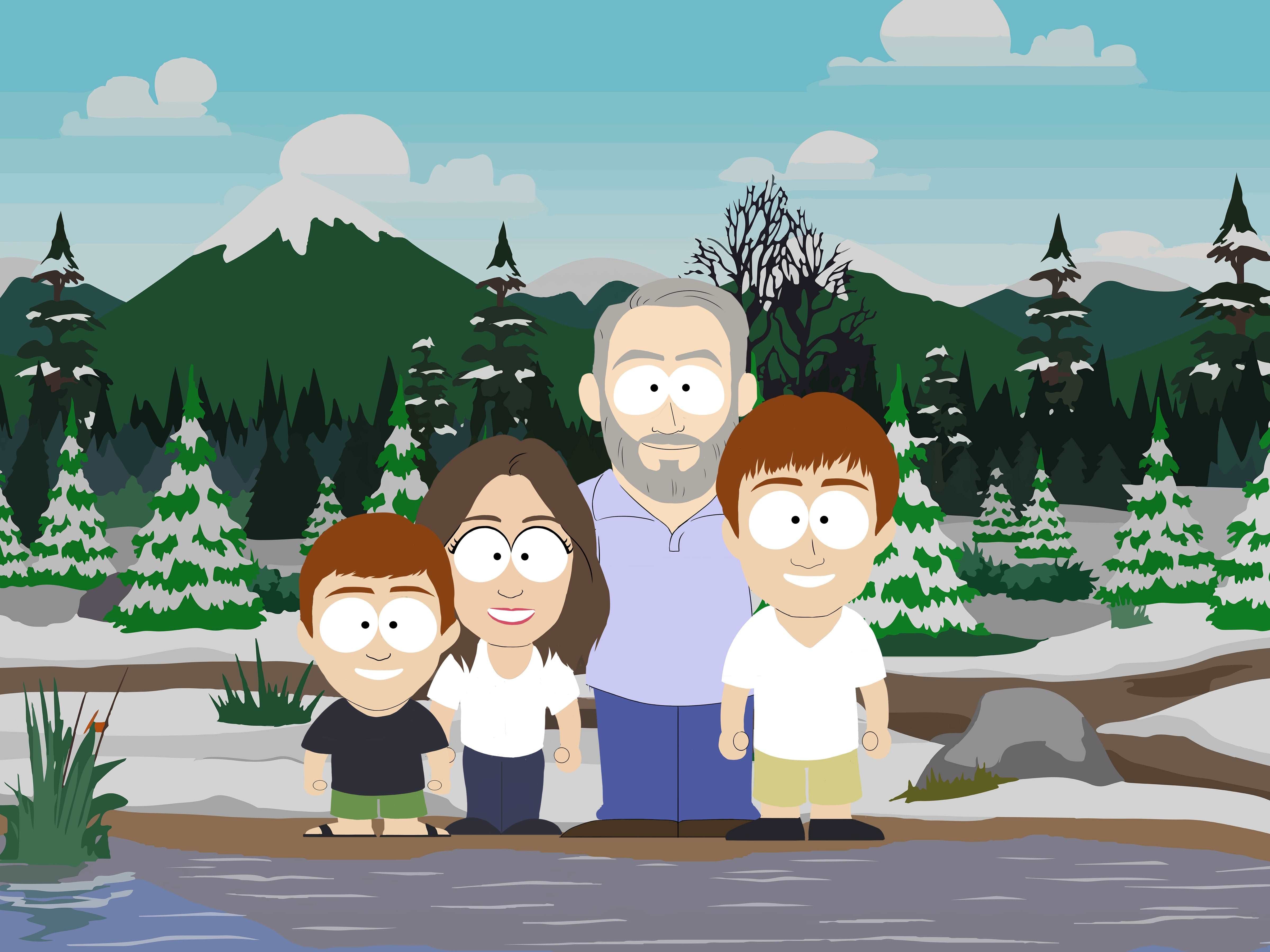 South Park Custom Portrait-Sketch Me Cartoon