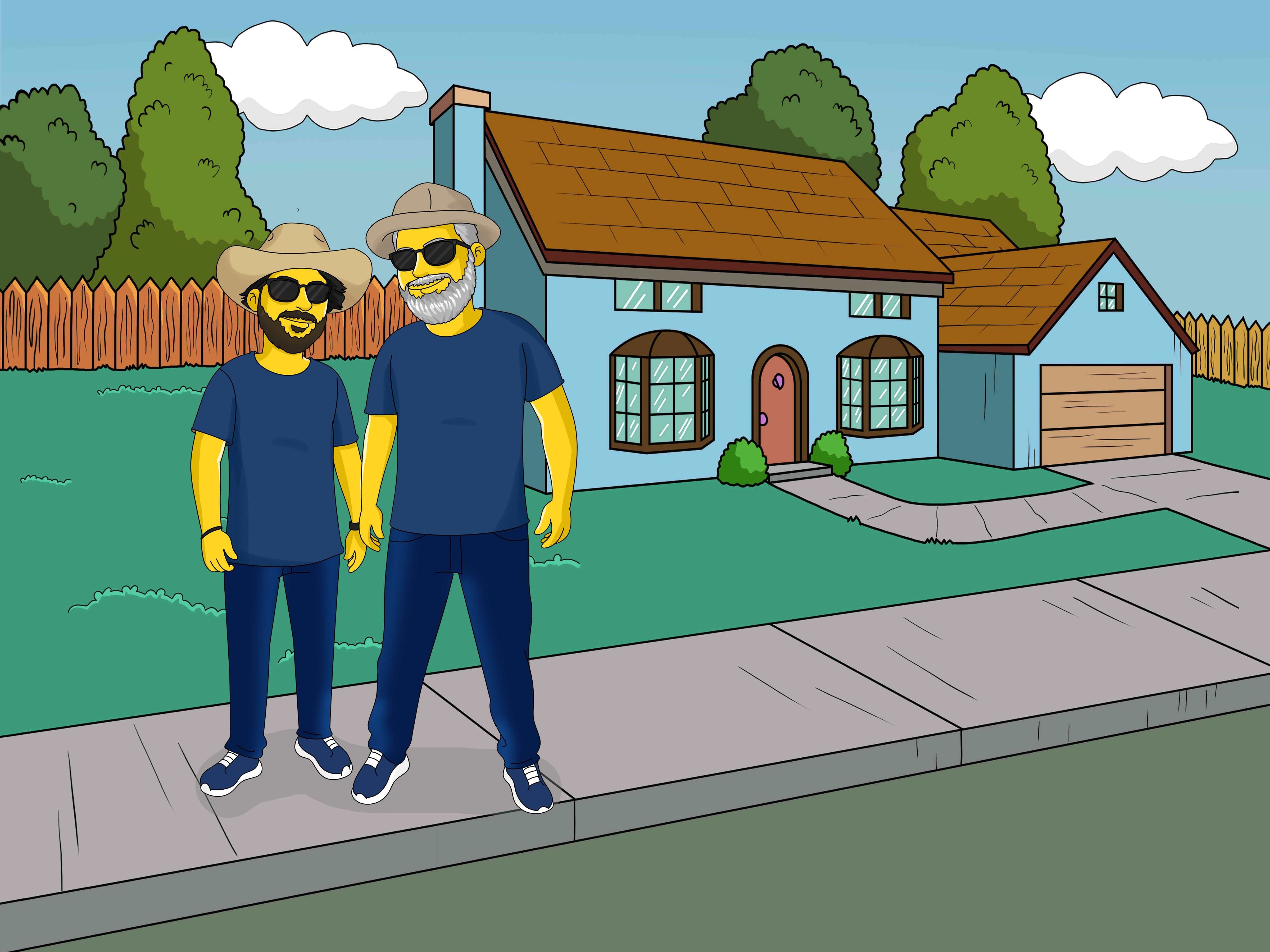 Simpson Portrait Full Body-Sketch Me Cartoon