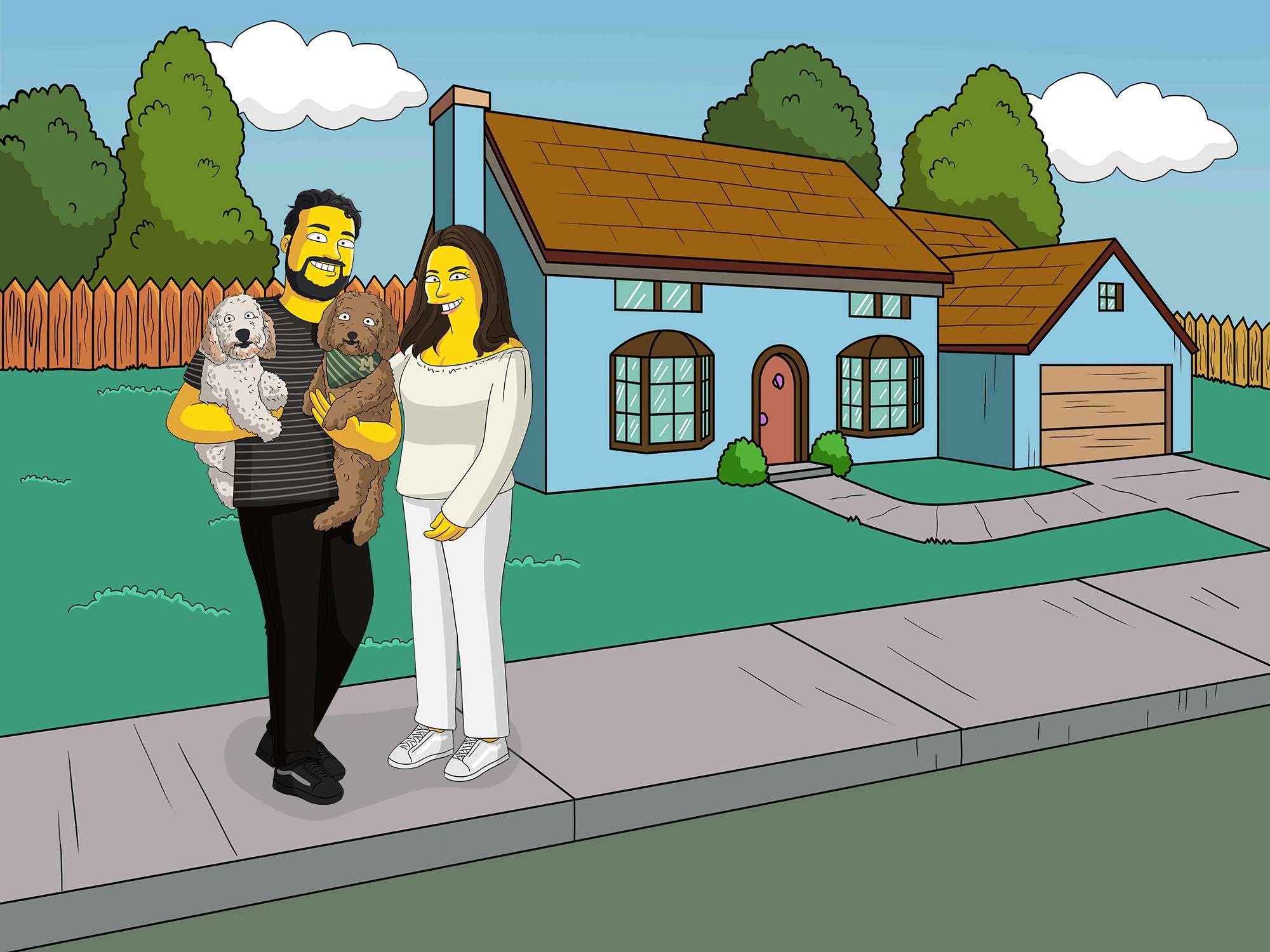 Simpson Portrait Full Body-Sketch Me Cartoon