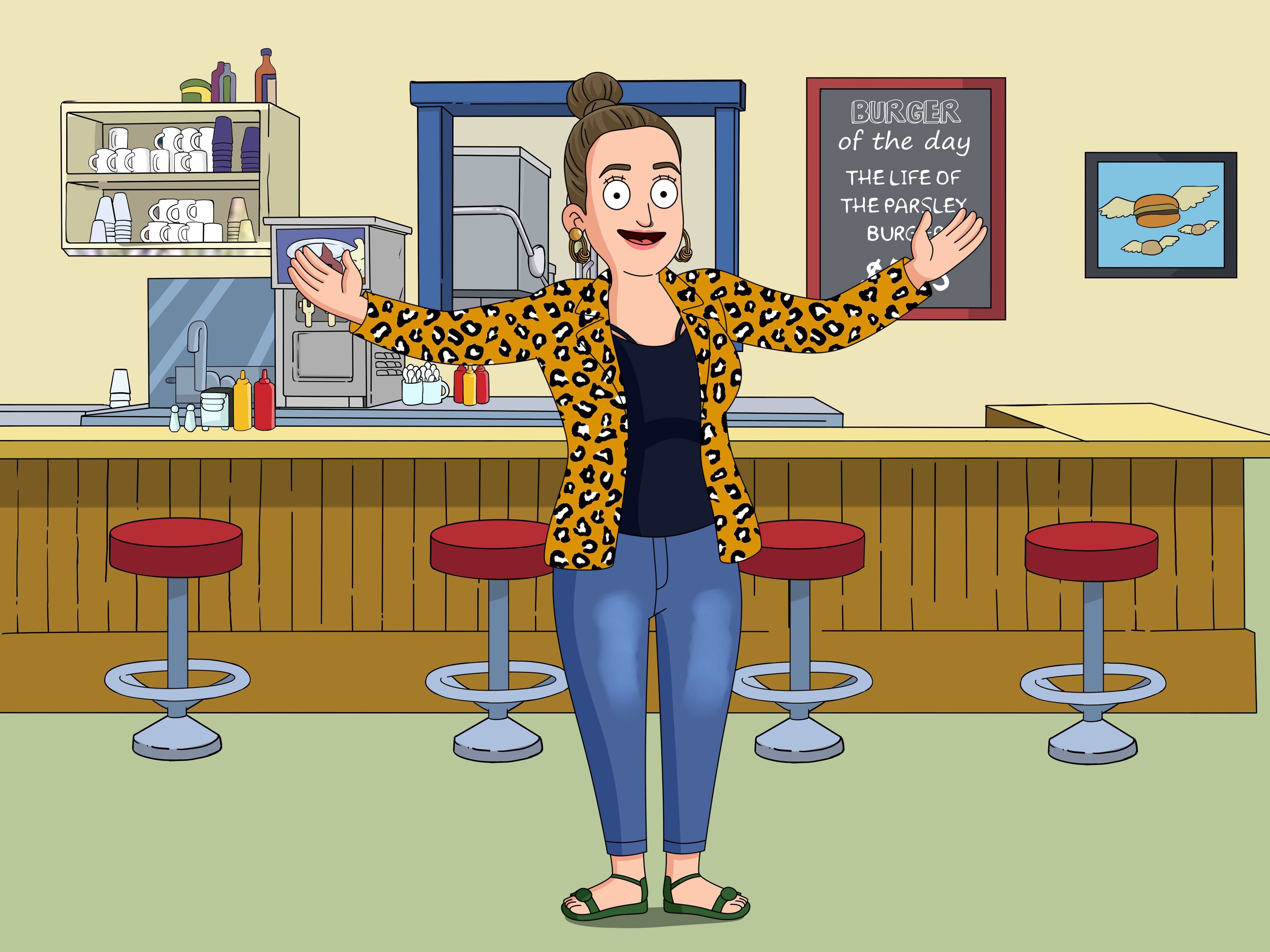 Bobs Burgers Custom Portrait-Sketch Me Cartoon