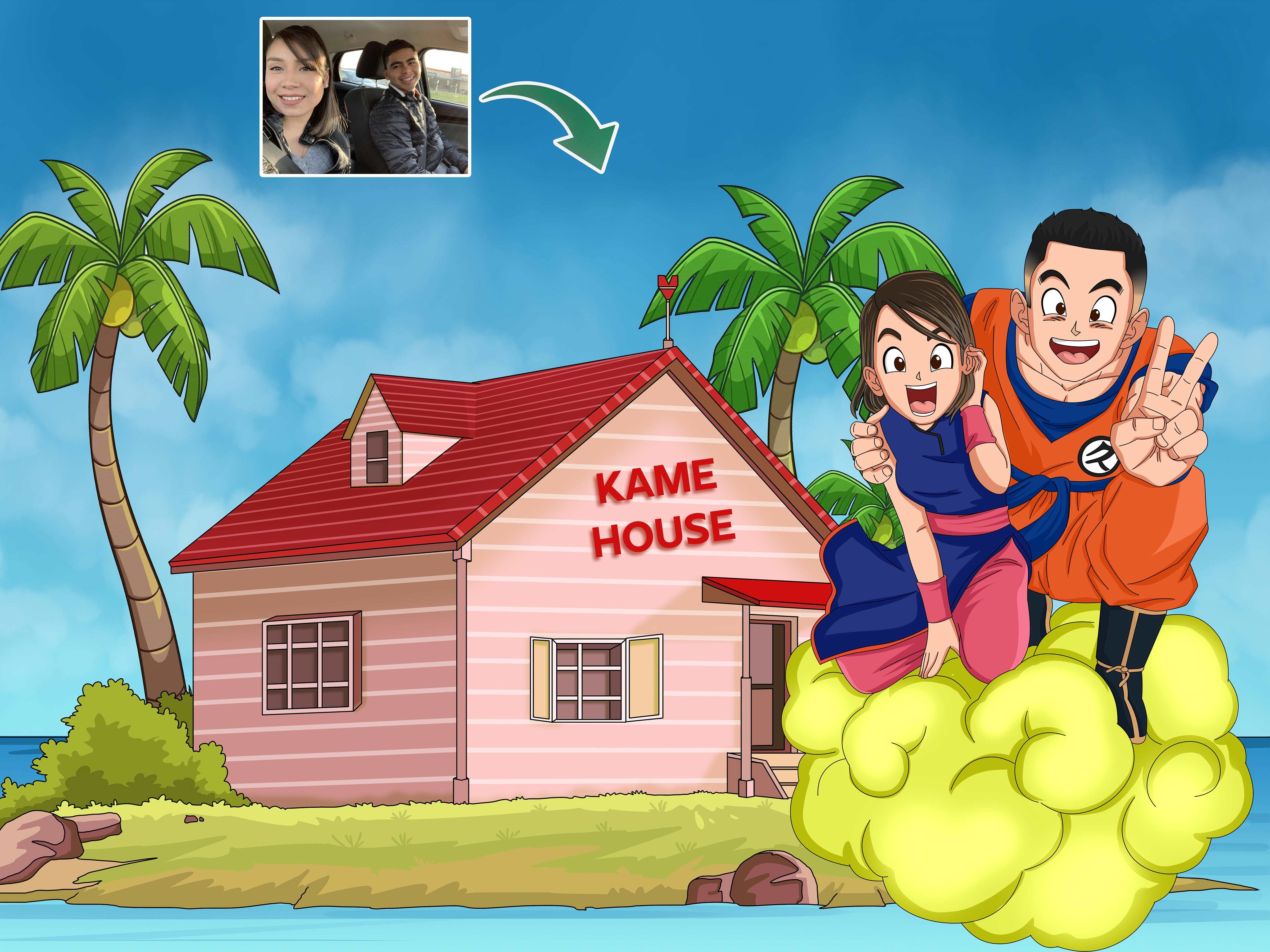 Dragon Ball Z Portrait Full Body-Sketch Me Cartoon