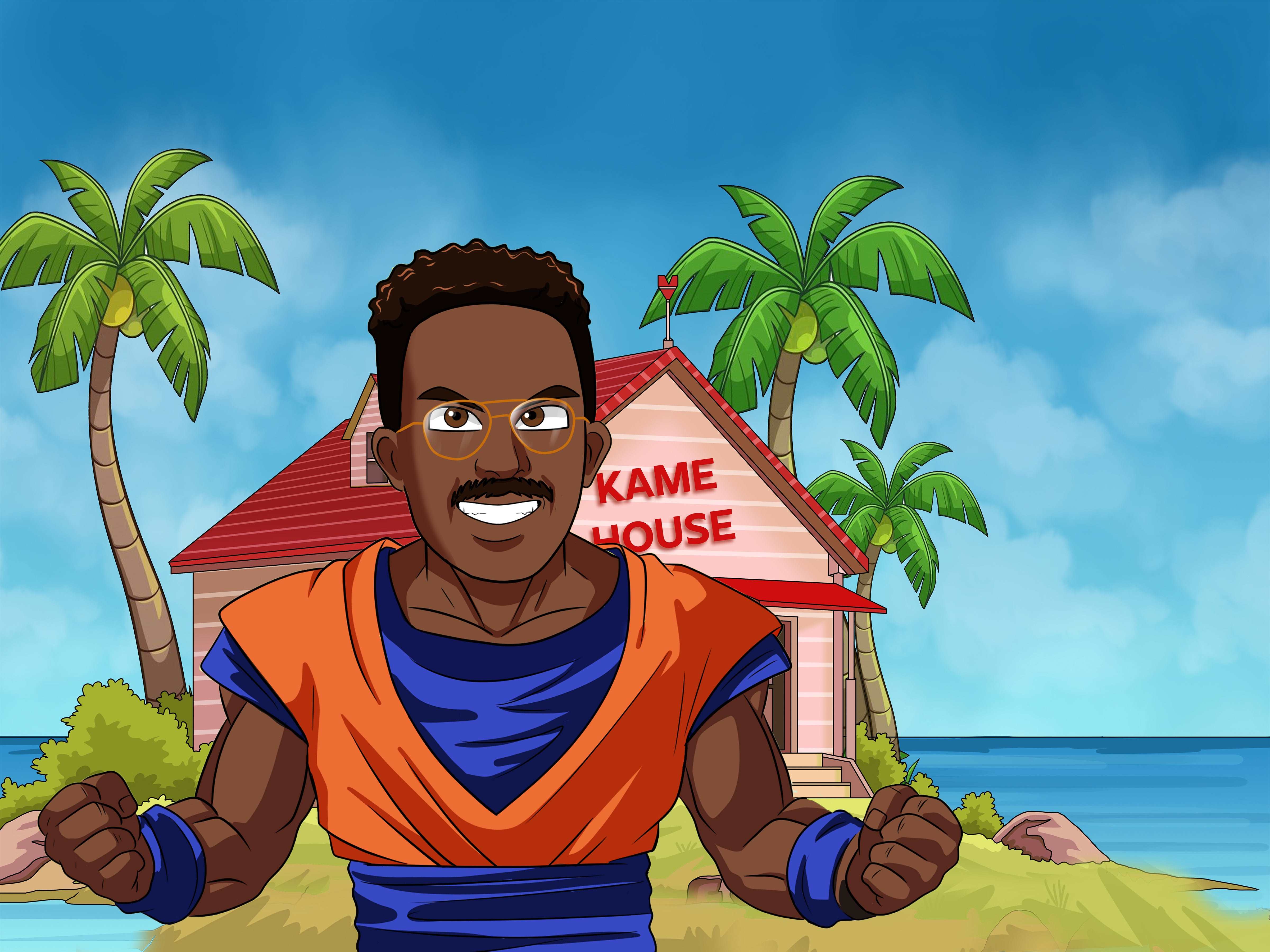 Dragon Ball Z Portrait Half Body-Sketch Me Cartoon