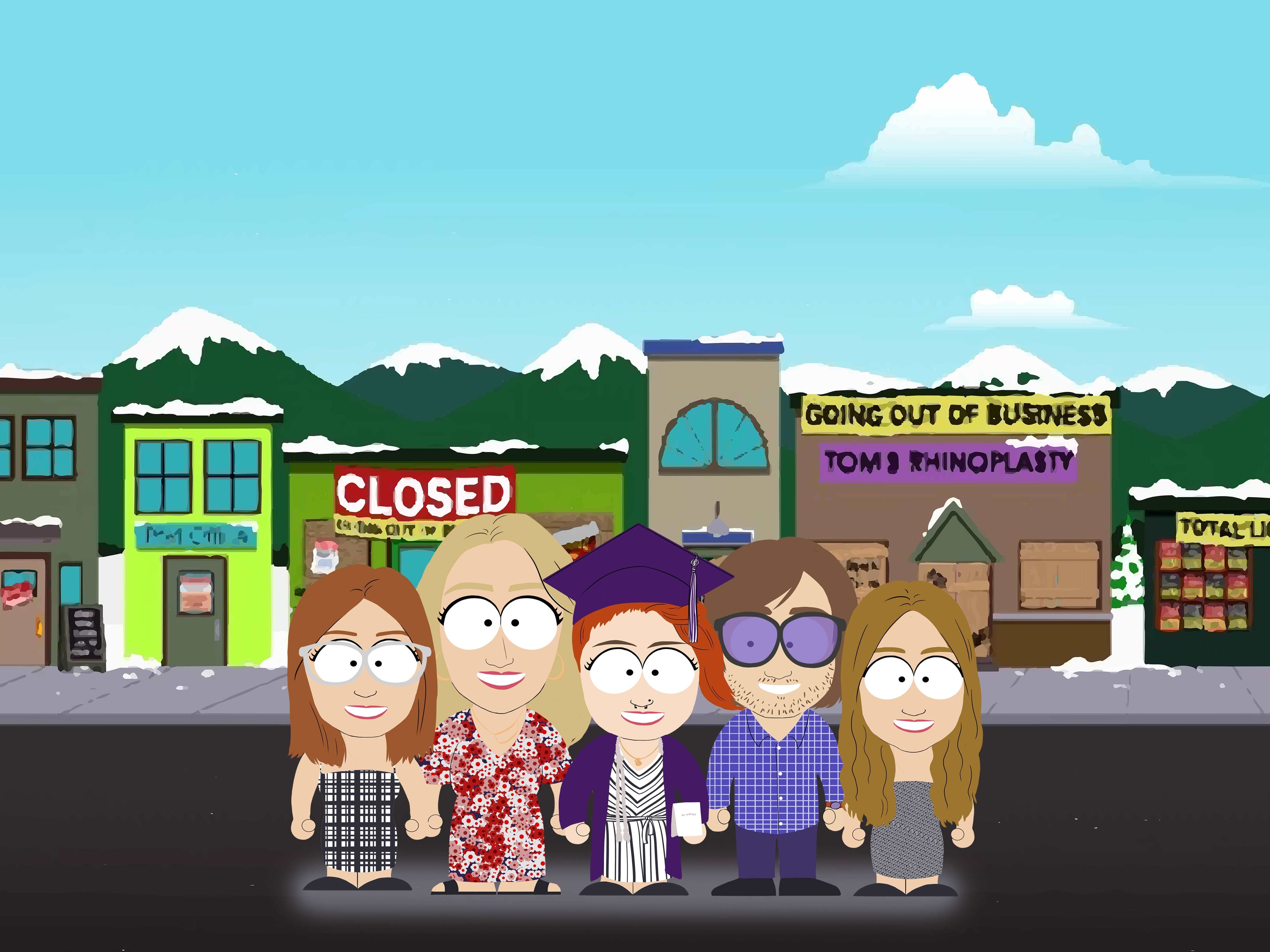 South Park Custom Portrait-Sketch Me Cartoon