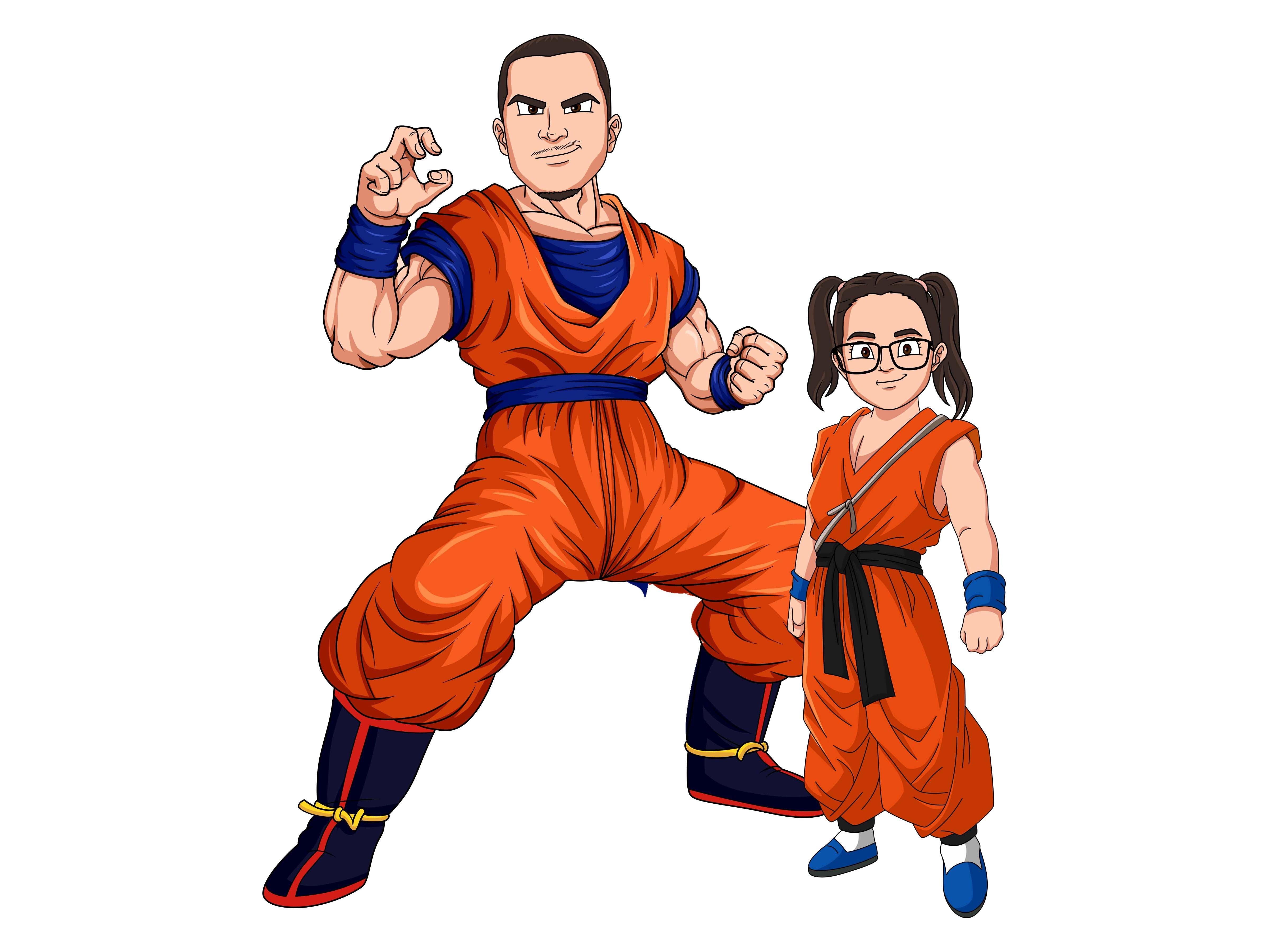 Dragon Ball Z Portrait Full Body-Sketch Me Cartoon