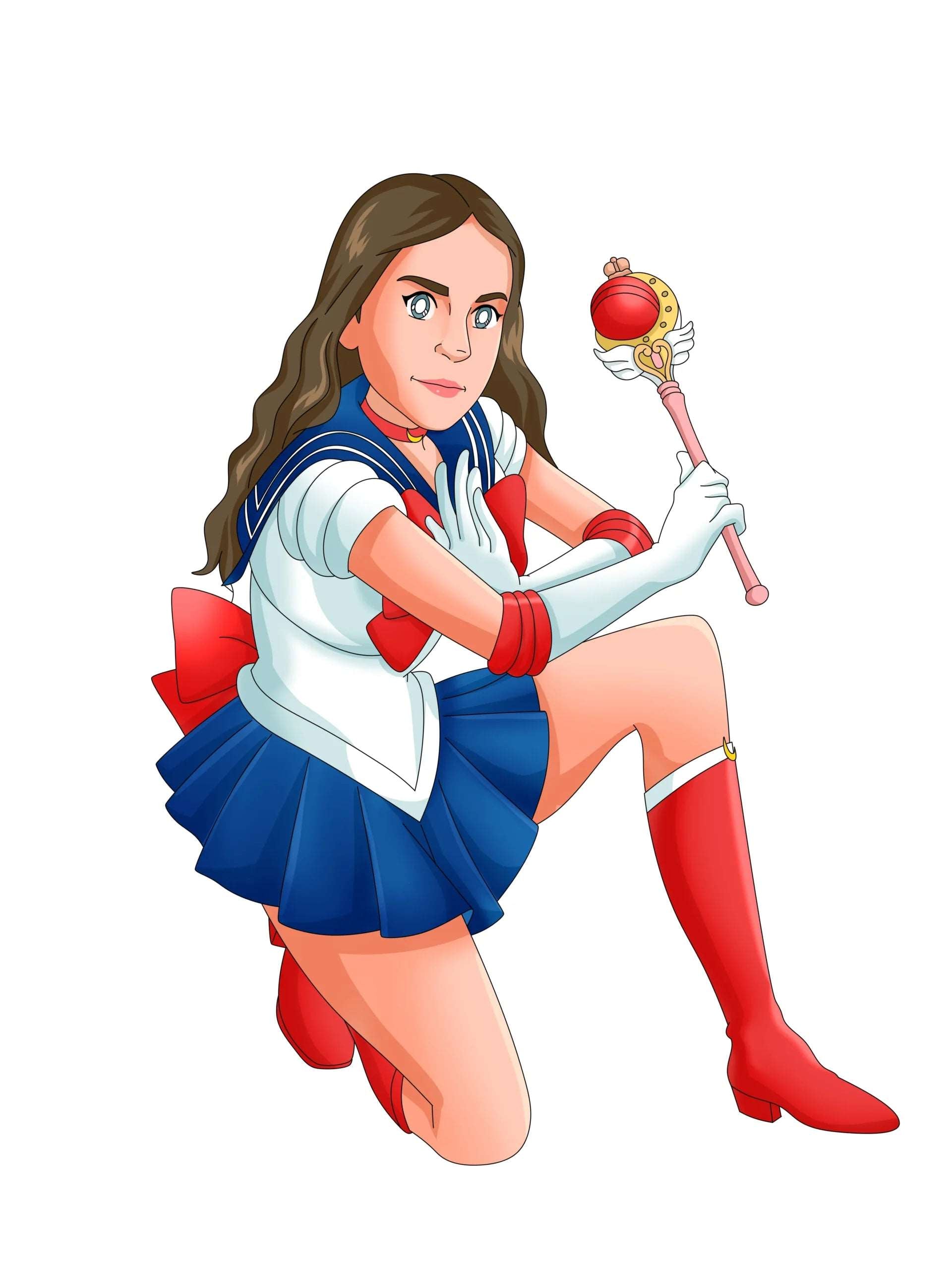 Sailor Moon Custom Portrait-Sketch Me Cartoon