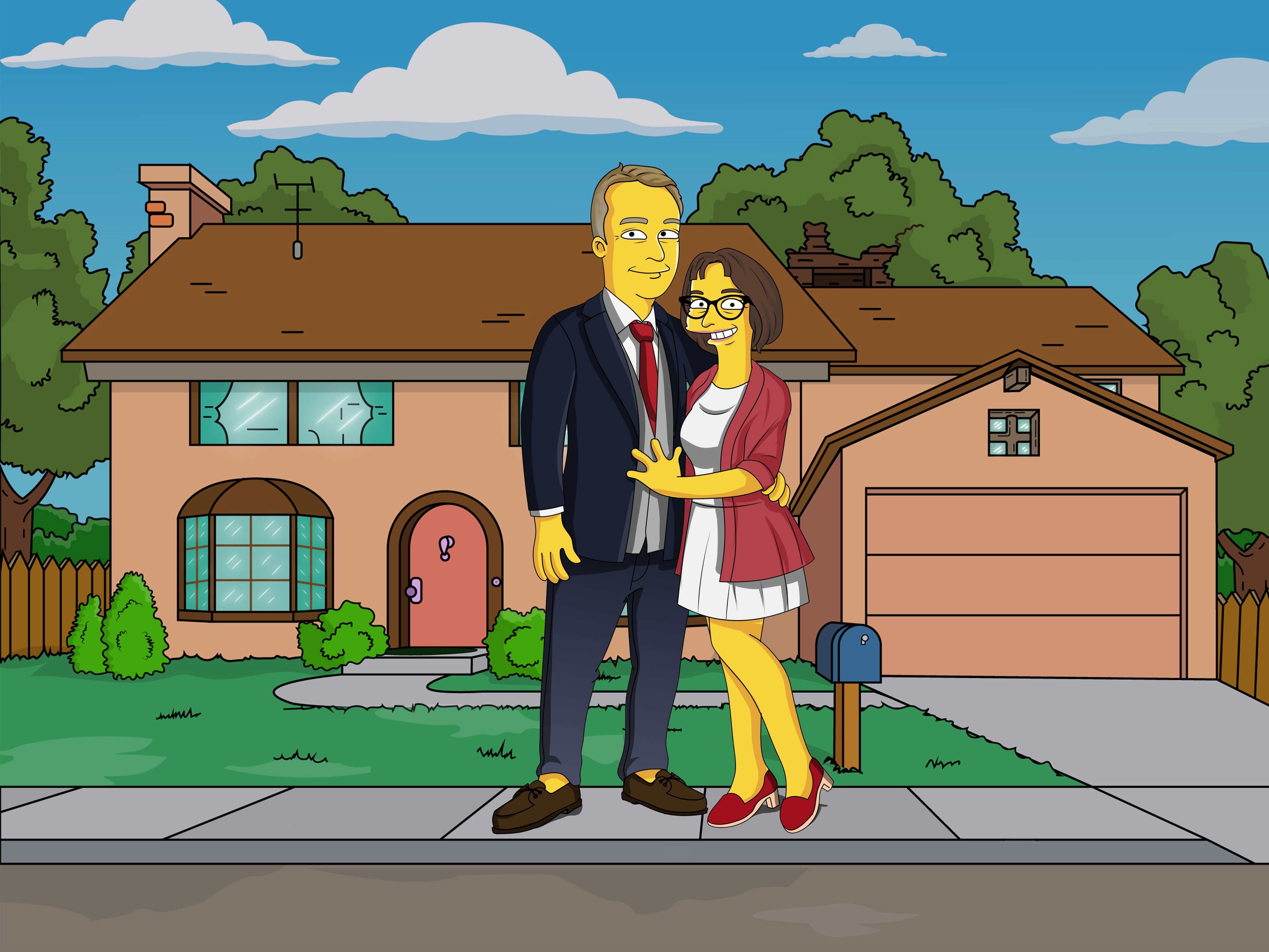 Simpson Portrait Full Body-Sketch Me Cartoon