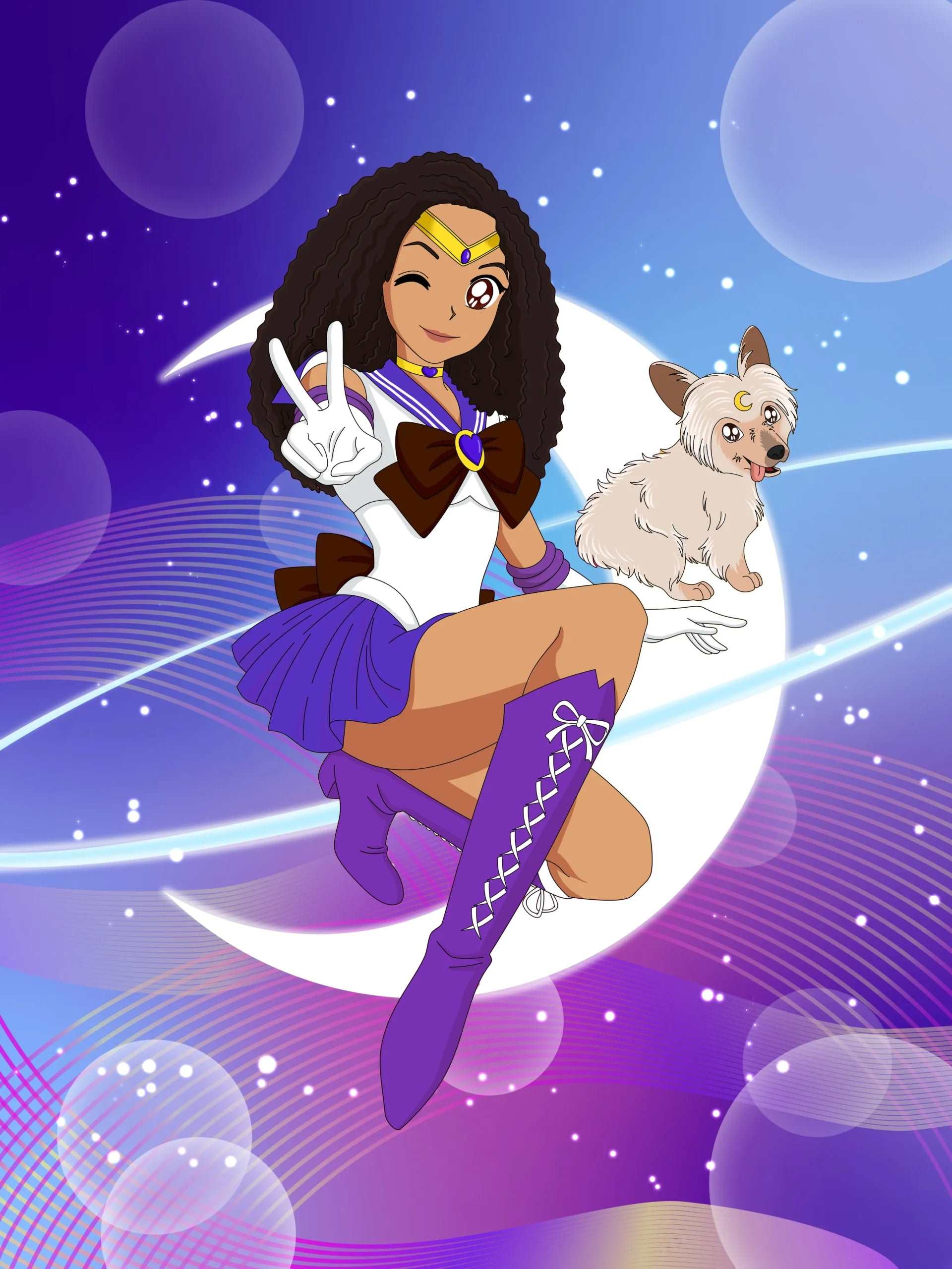 Sailor Moon Custom Portrait-Sketch Me Cartoon