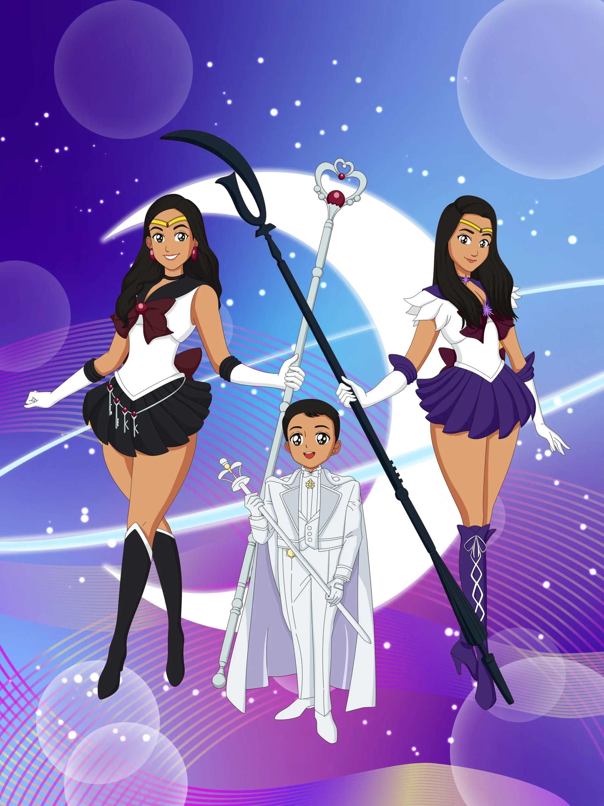 Sailor Moon Custom Portrait-Sketch Me Cartoon