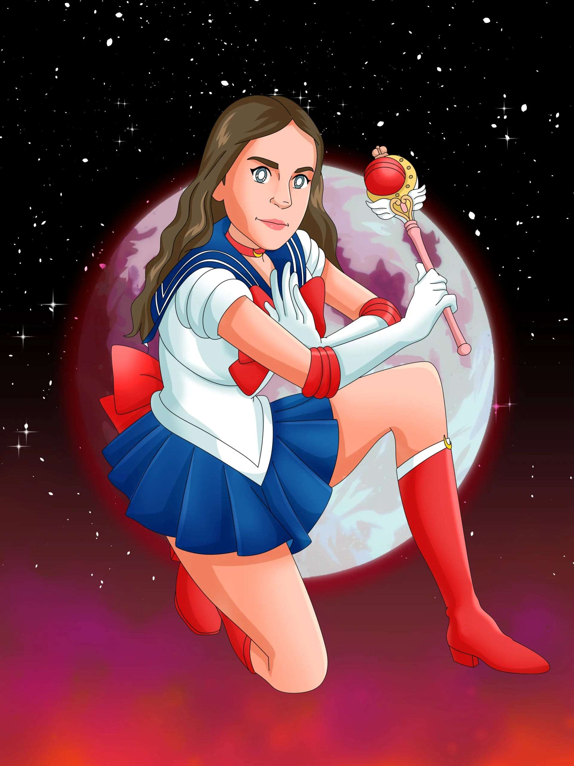 Sailor Moon Custom Portrait-Sketch Me Cartoon