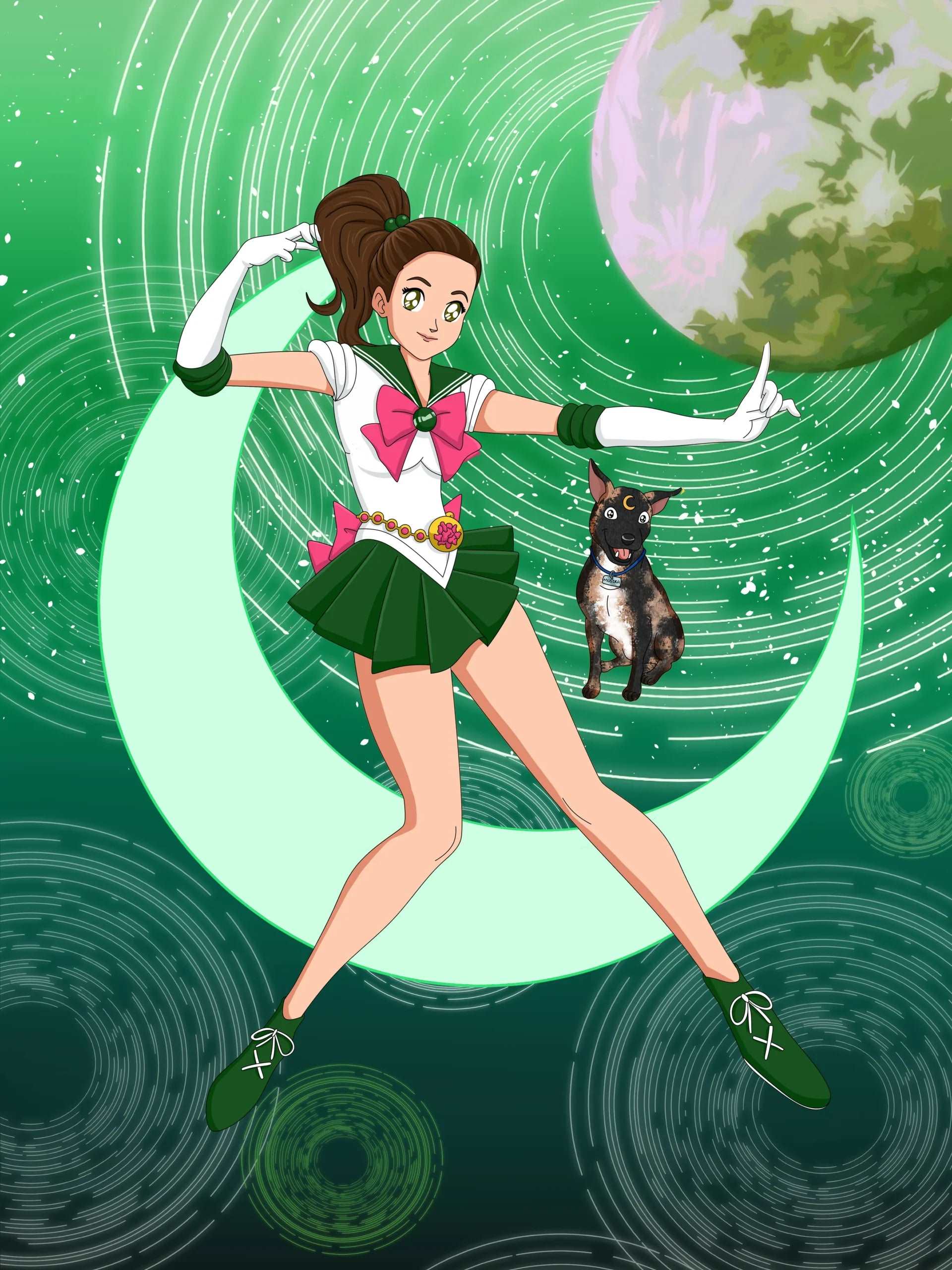 Sailor Moon Custom Portrait-Sketch Me Cartoon