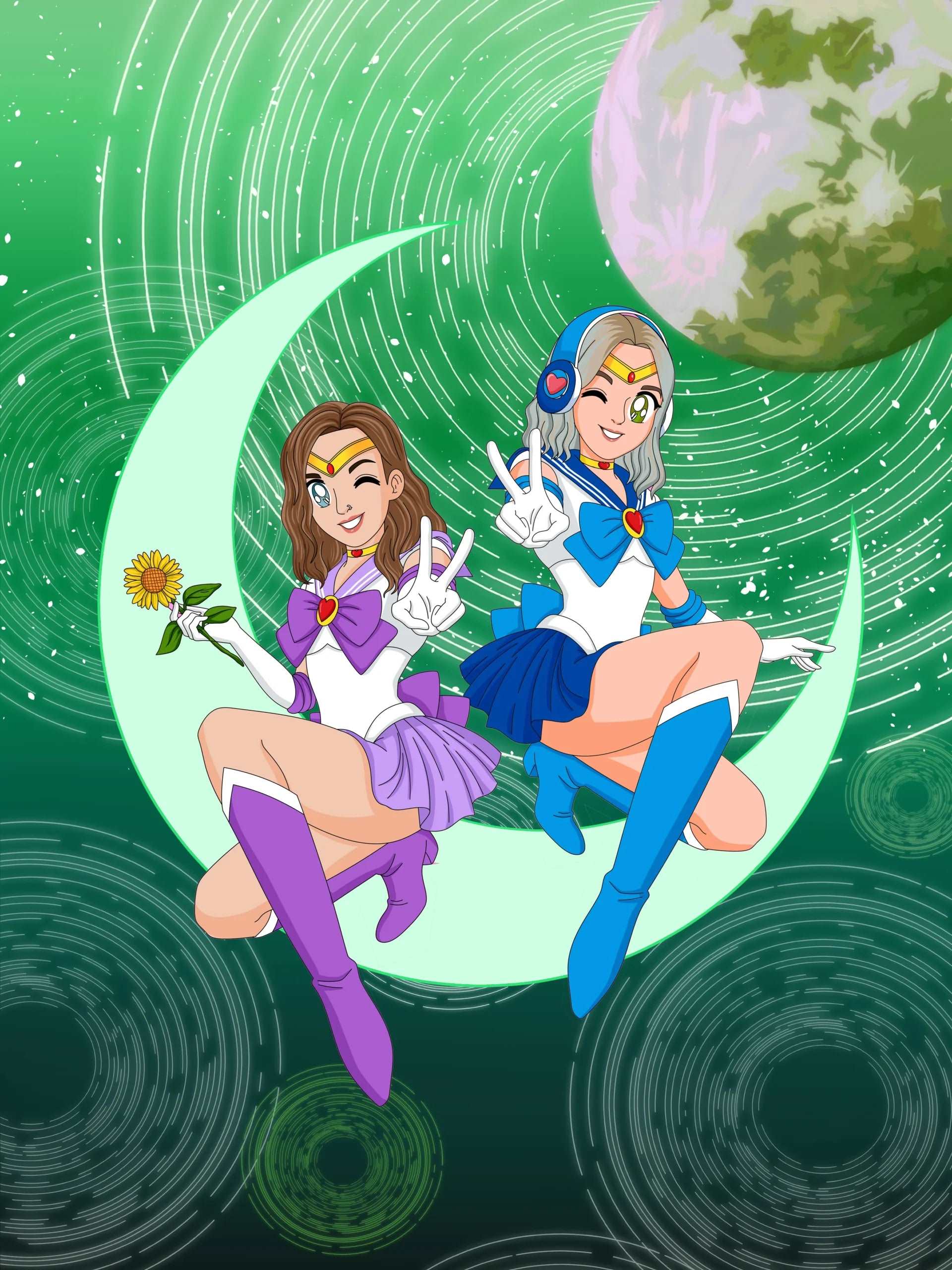 Sailor Moon Custom Portrait-Sketch Me Cartoon