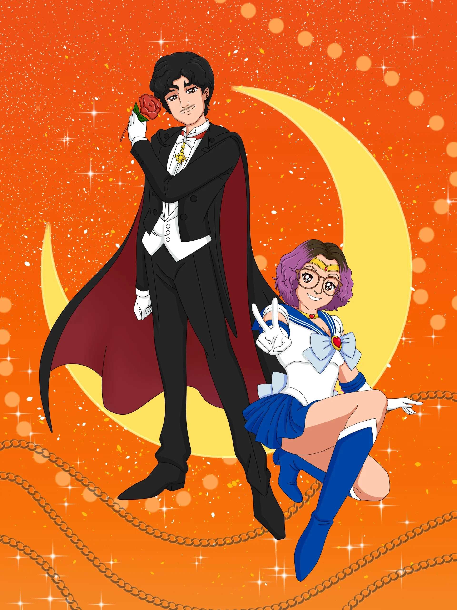 Sailor Moon Custom Portrait-Sketch Me Cartoon