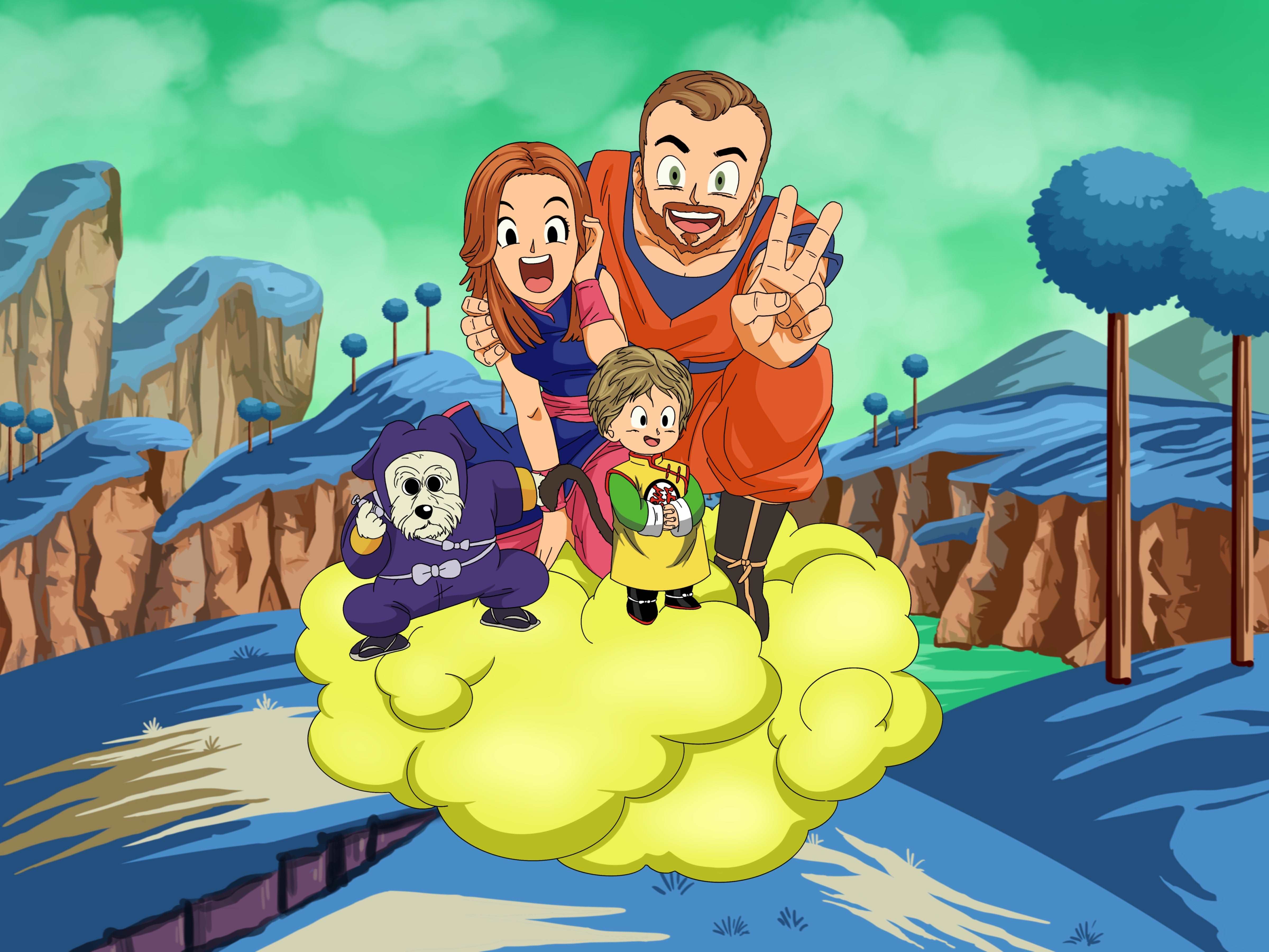 Dragon Ball Z Portrait Full Body-Sketch Me Cartoon