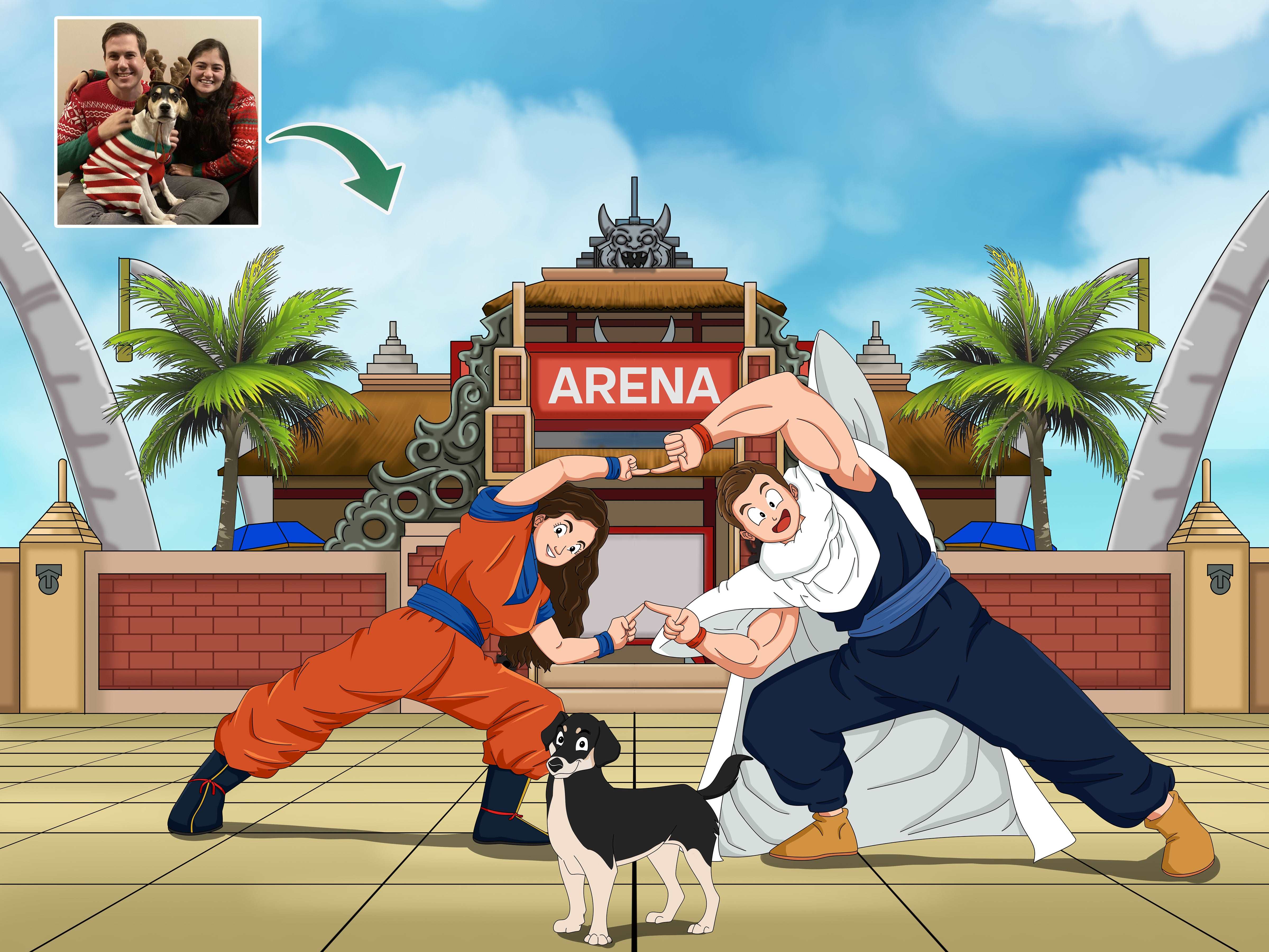 Dragon Ball Z Portrait Full Body-Sketch Me Cartoon