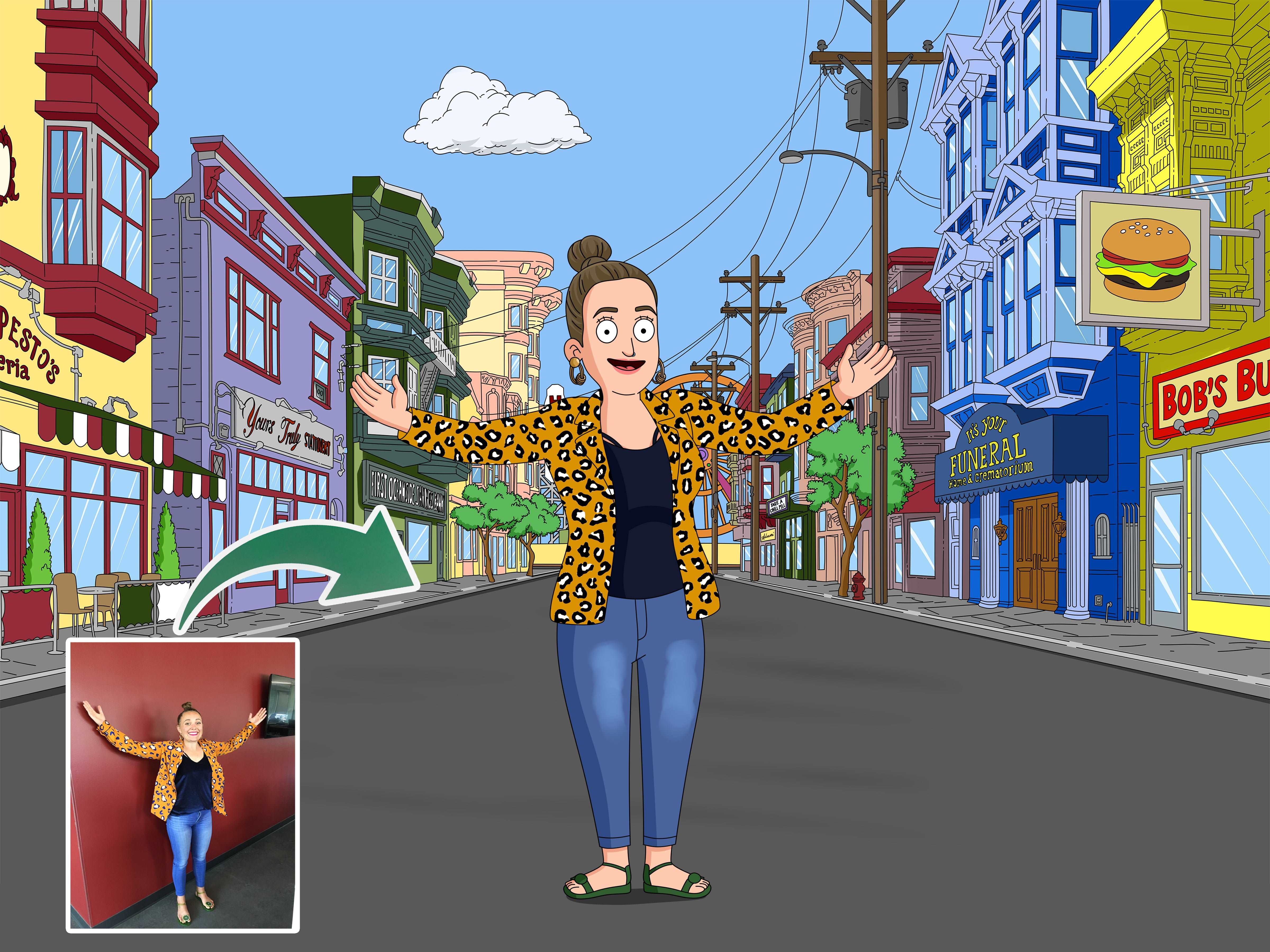 Bobs Burgers Custom Portrait-Sketch Me Cartoon