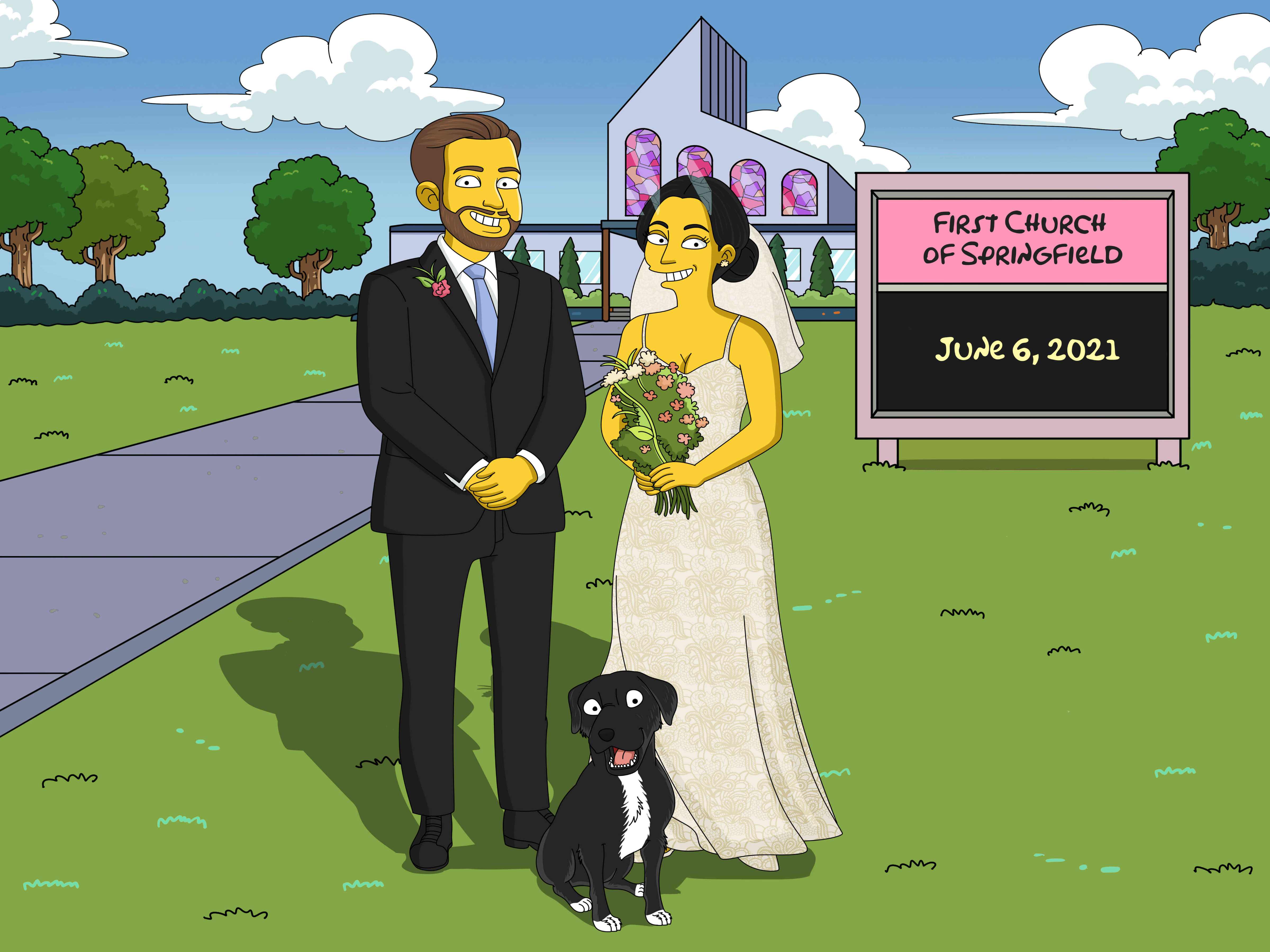 Simpson Portrait Full Body-Sketch Me Cartoon