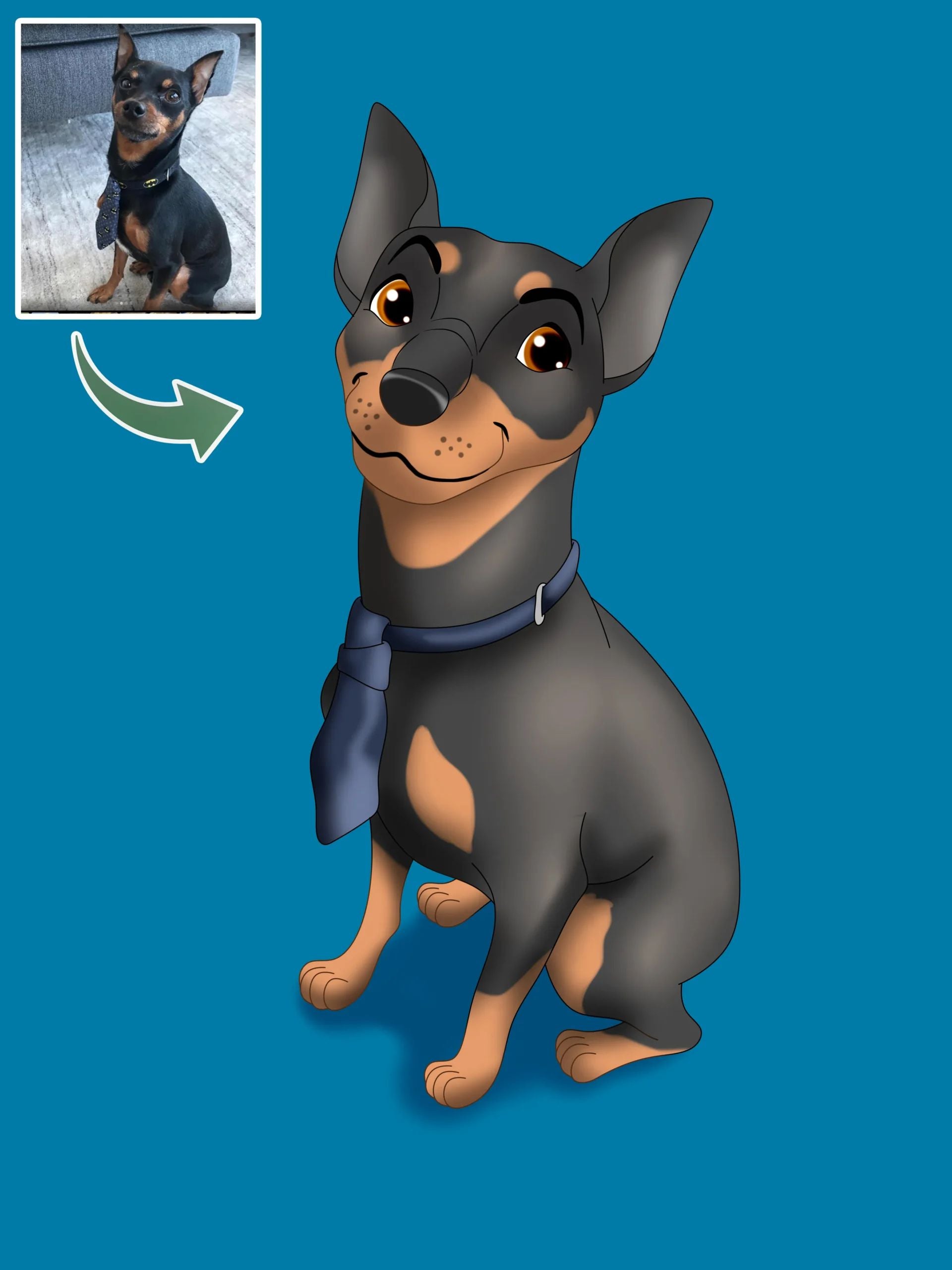 Disney Pet Custom Portrait-Sketch Me Cartoon