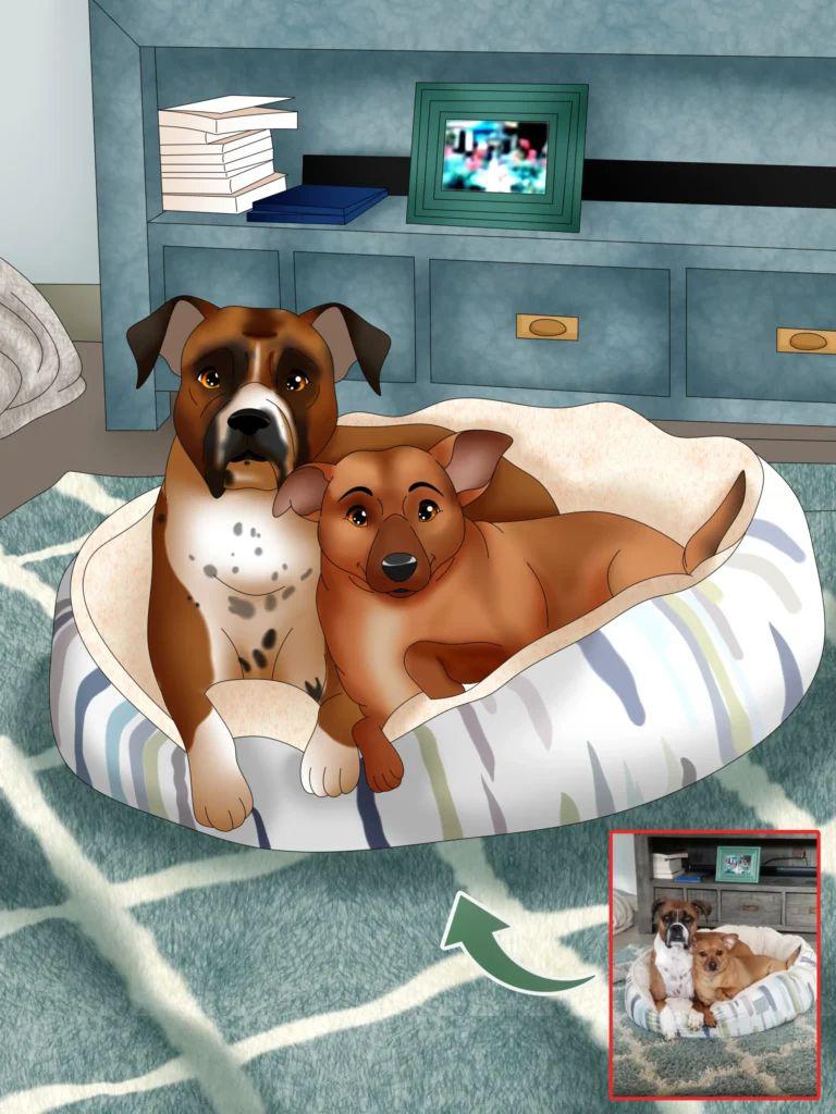 Disney Pet Custom Portrait-Sketch Me Cartoon