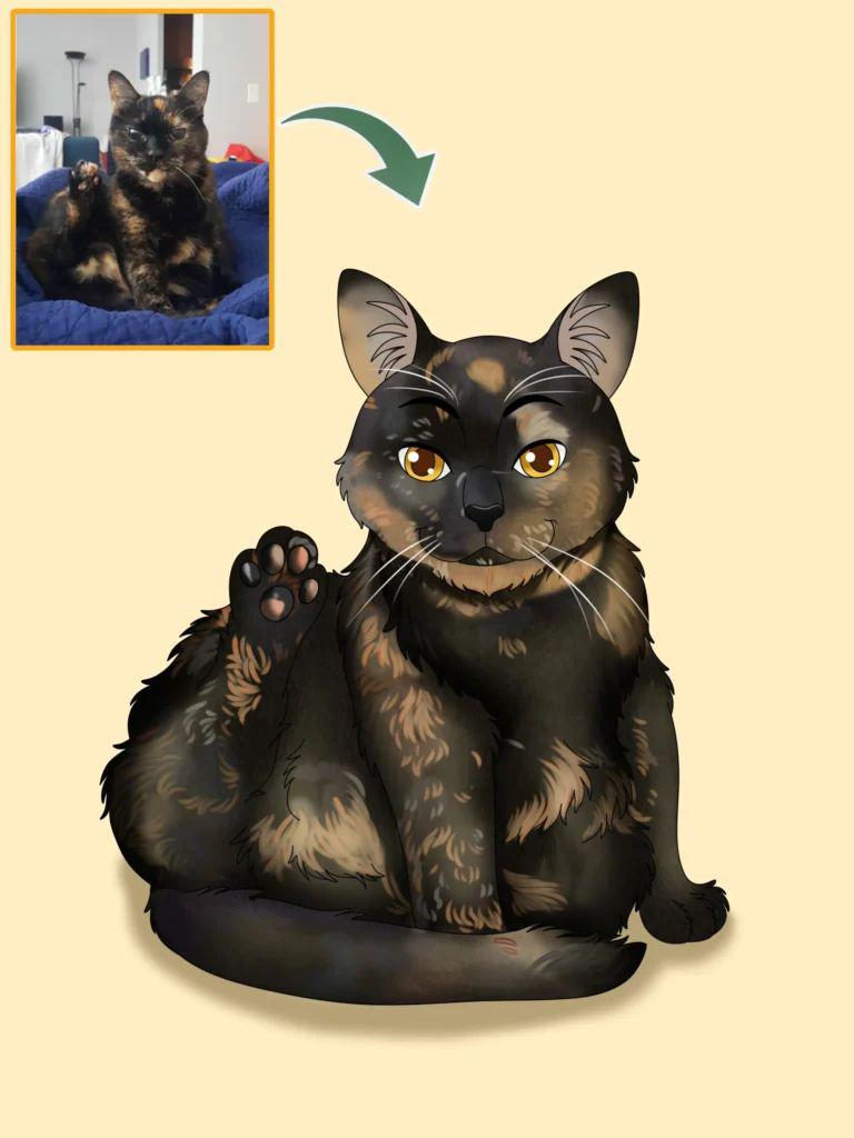 Disney Pet Custom Portrait-Sketch Me Cartoon