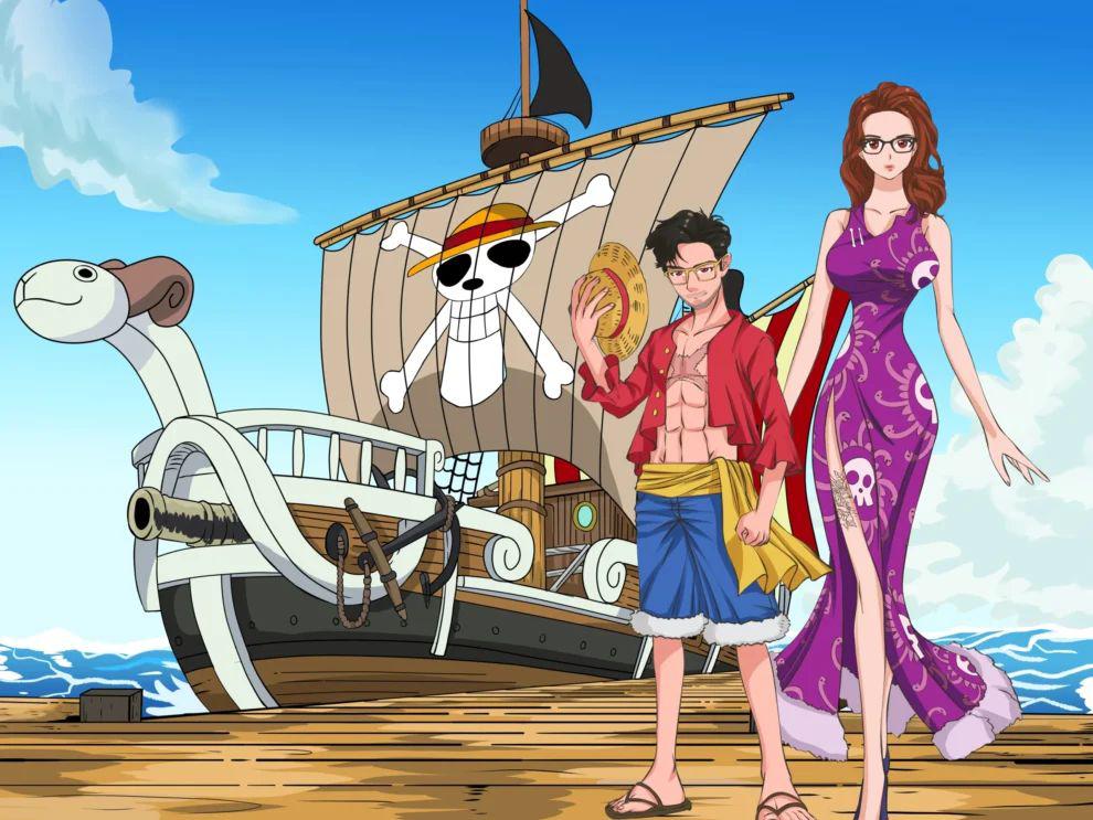 One Piece Custom Portrait-Sketch Me Cartoon