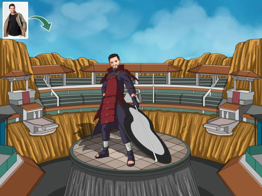 Naruto Style Custom Portrait-Sketch Me Cartoon