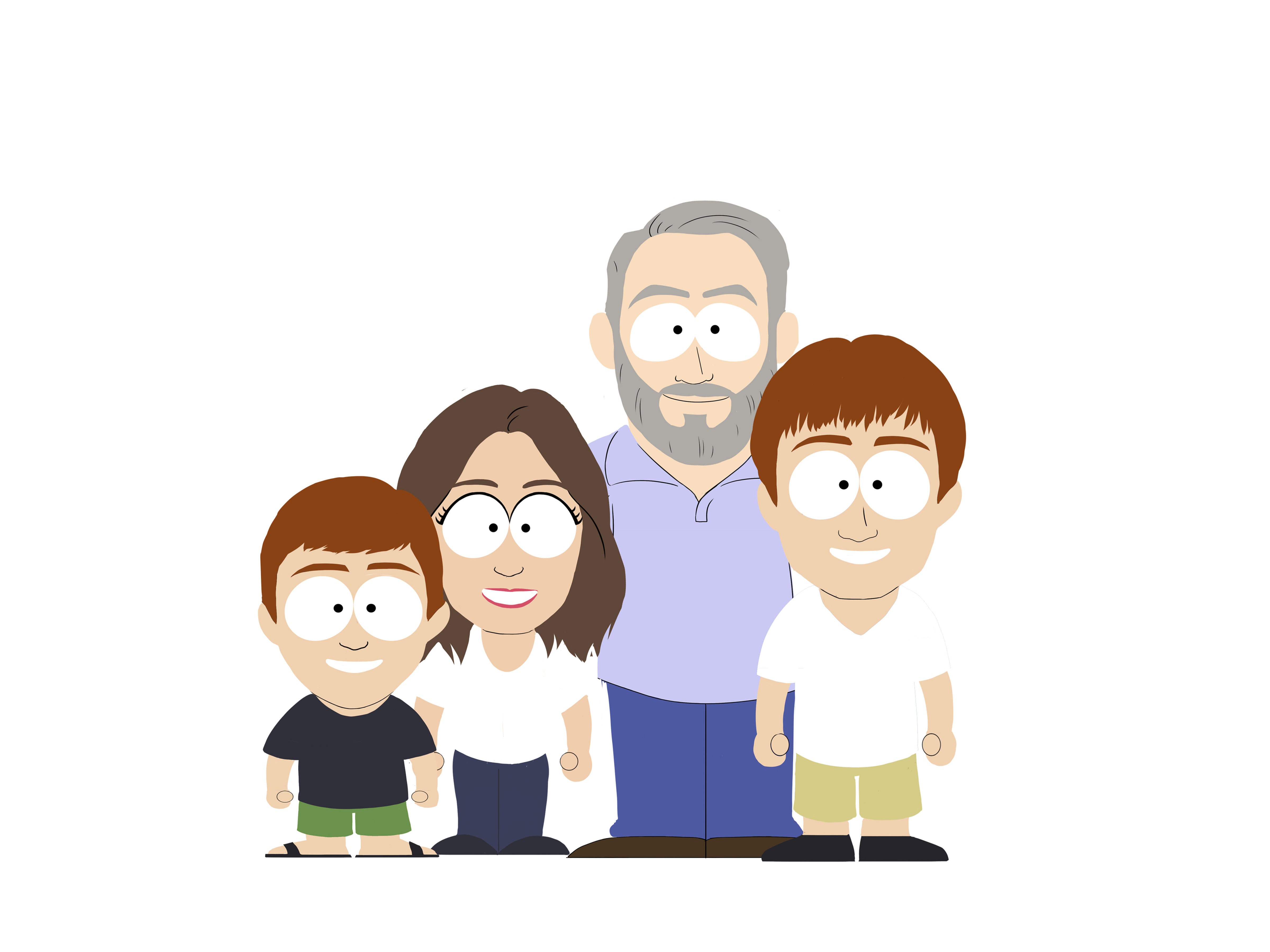 South Park Custom Portrait-Sketch Me Cartoon