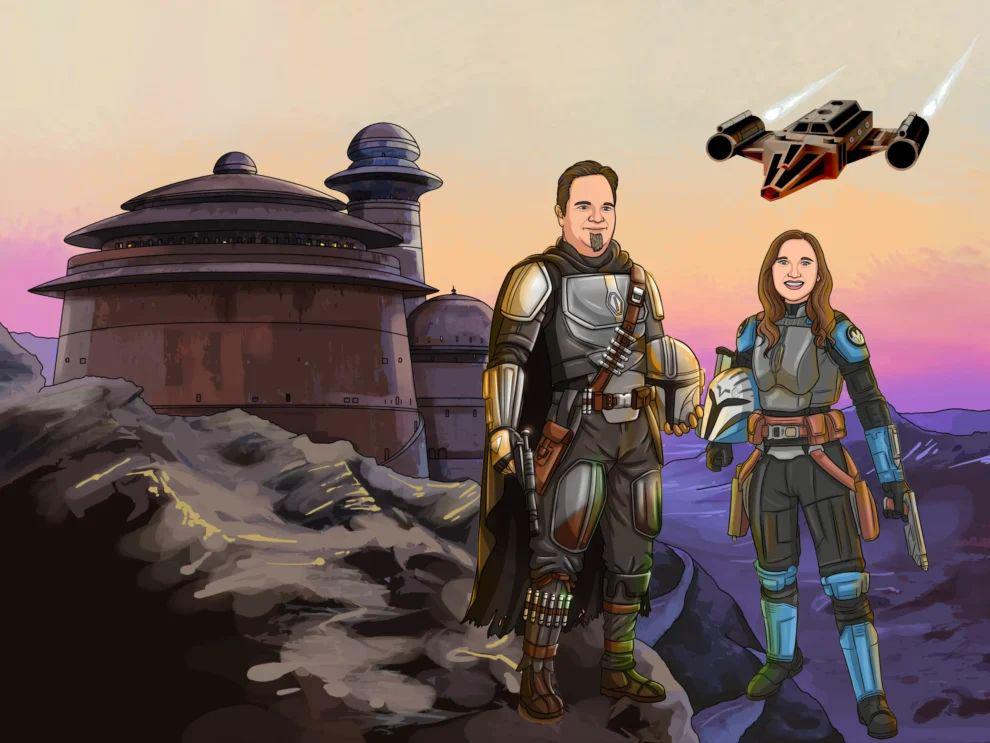 Star Wars Custom Portrait Full Body-Sketch Me Cartoon