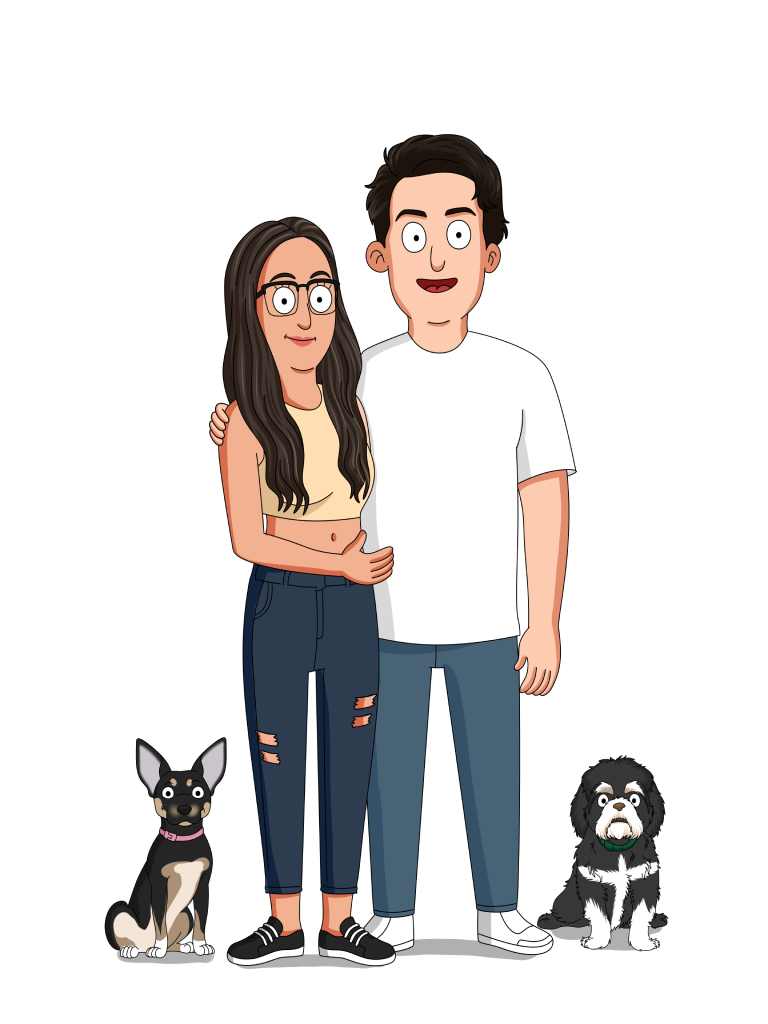 Bobs Burgers Custom Portrait-Sketch Me Cartoon