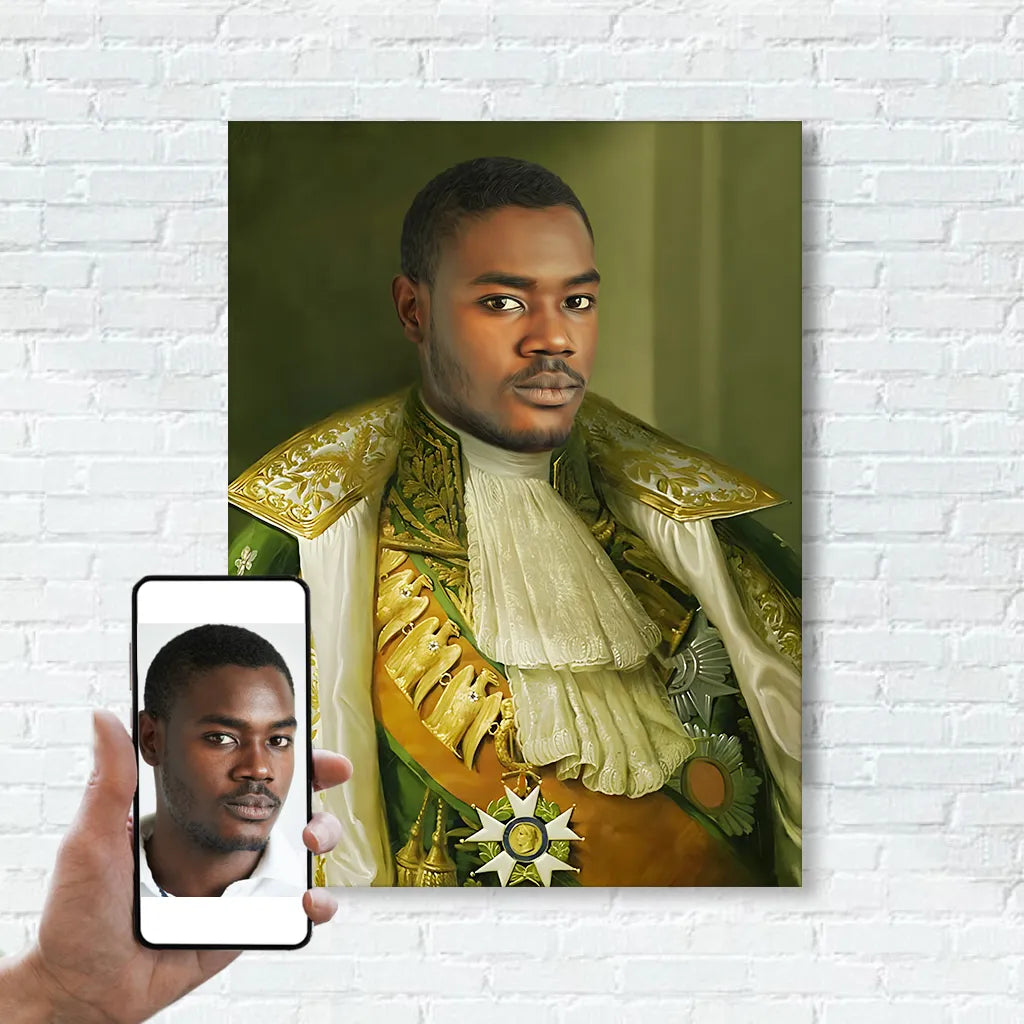 Aristocratic Valor: Royal Male Portrait Art