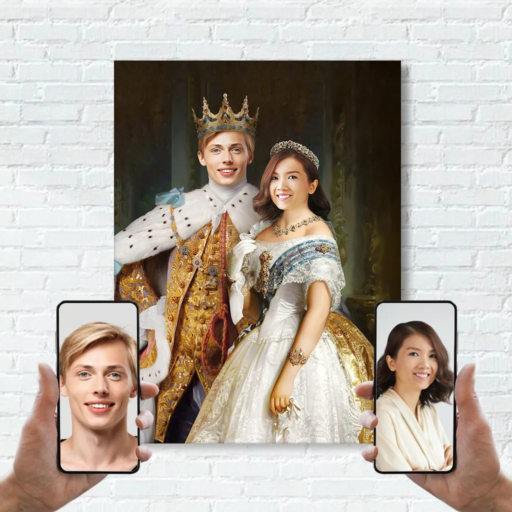 Classic Majesty: Royal Couple Art Pieces