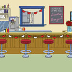 Valentine Inside Diner